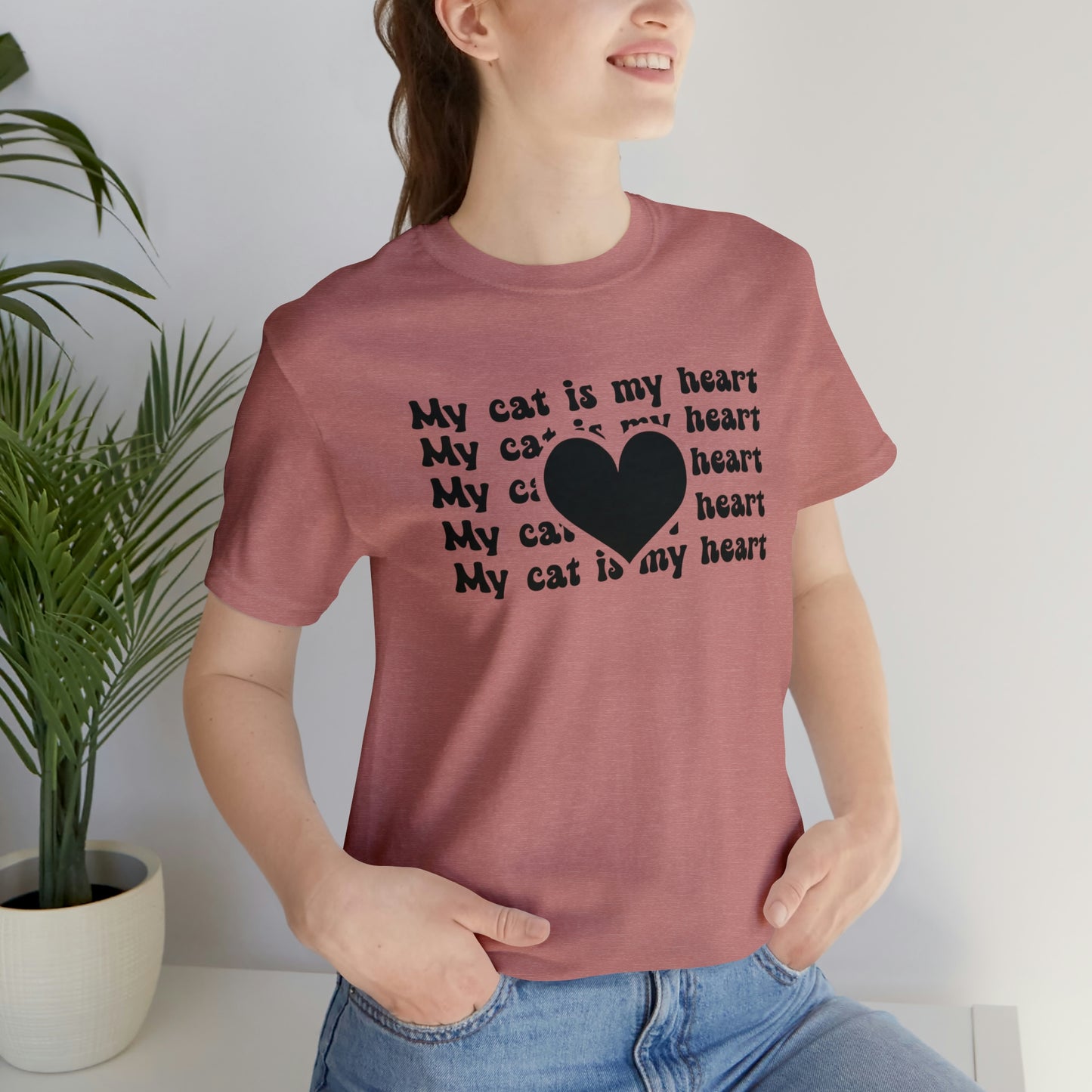 My Cat is My Heart Short Sleeve T-shirt