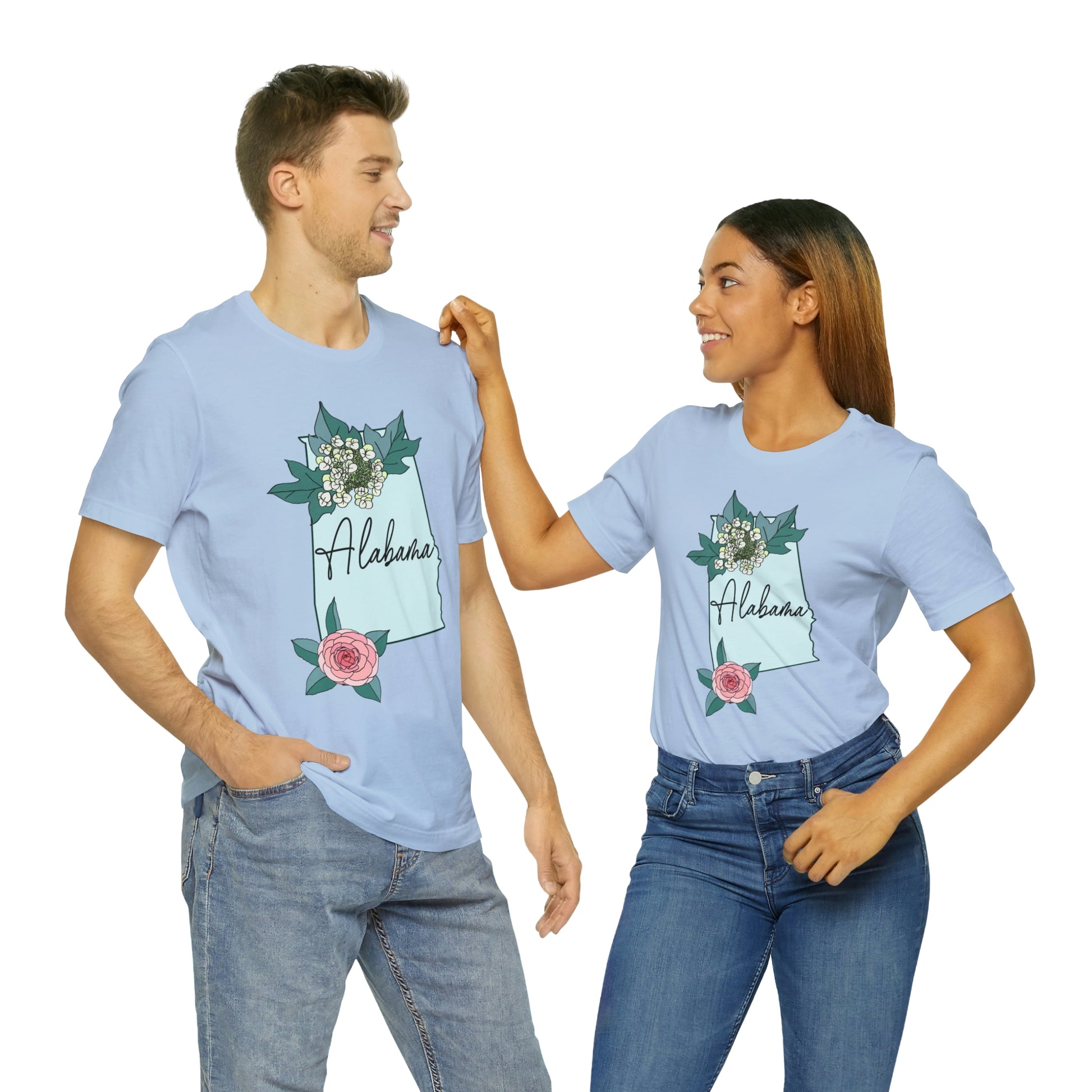 Alabama State Flower Short Sleeve T-shirt