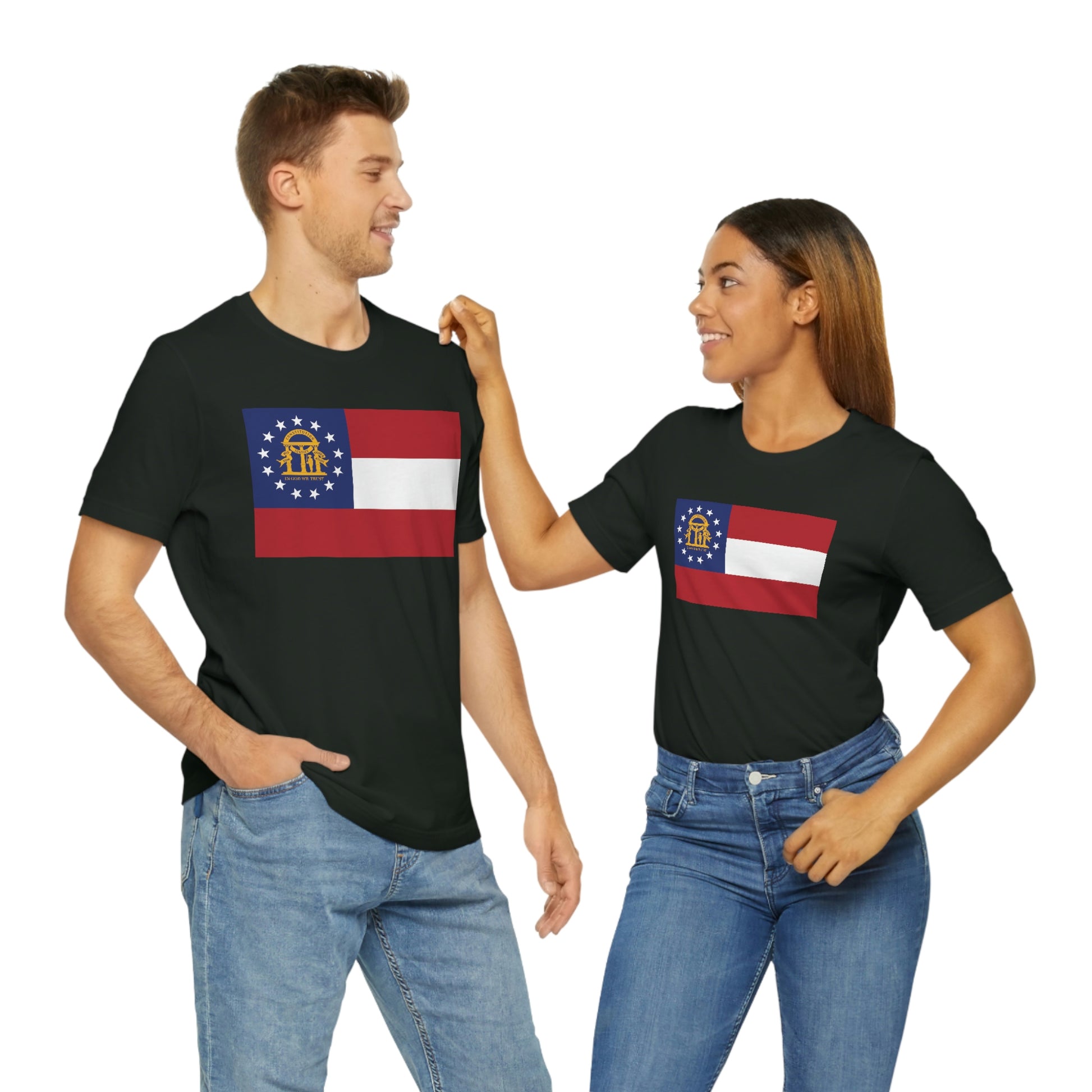 Georgia Flag Unisex Jersey Short Sleeve Tee Tshirt T-shirt