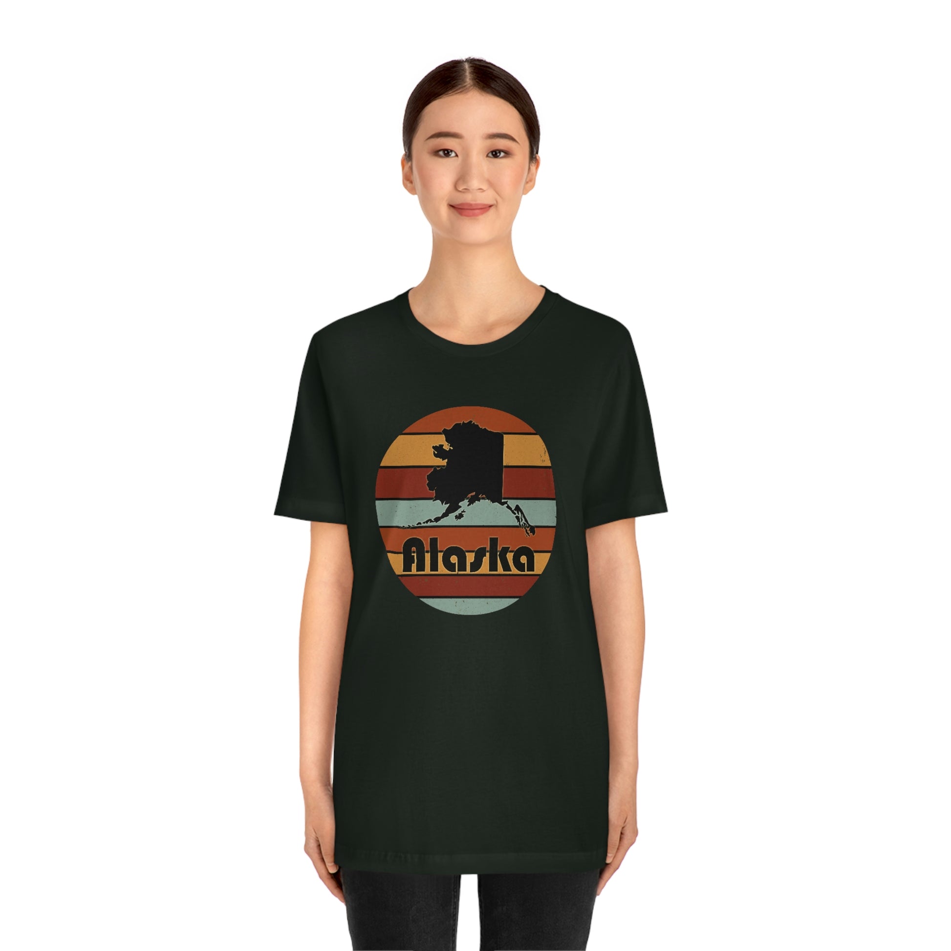 Alaska Retro Sunset Unisex Jersey Short Sleeve T-shirt