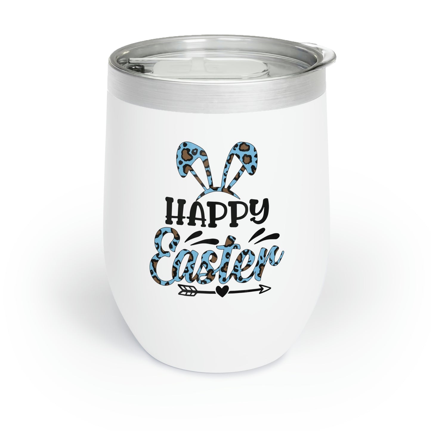 Happy Easter Bunny Ears Chill Wine Tumbler