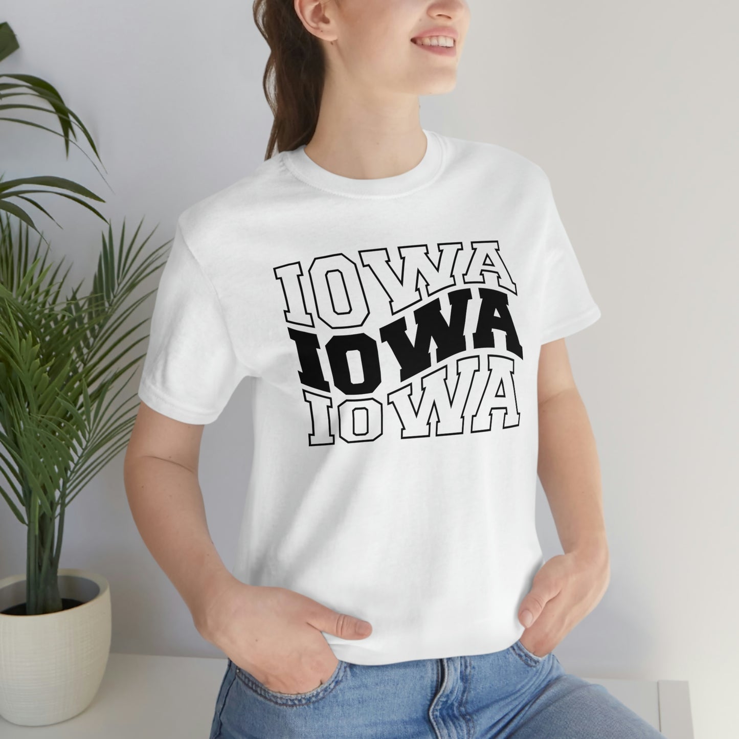 Iowa Varsity Letters Triple Wavy Short Sleeve T-shirt