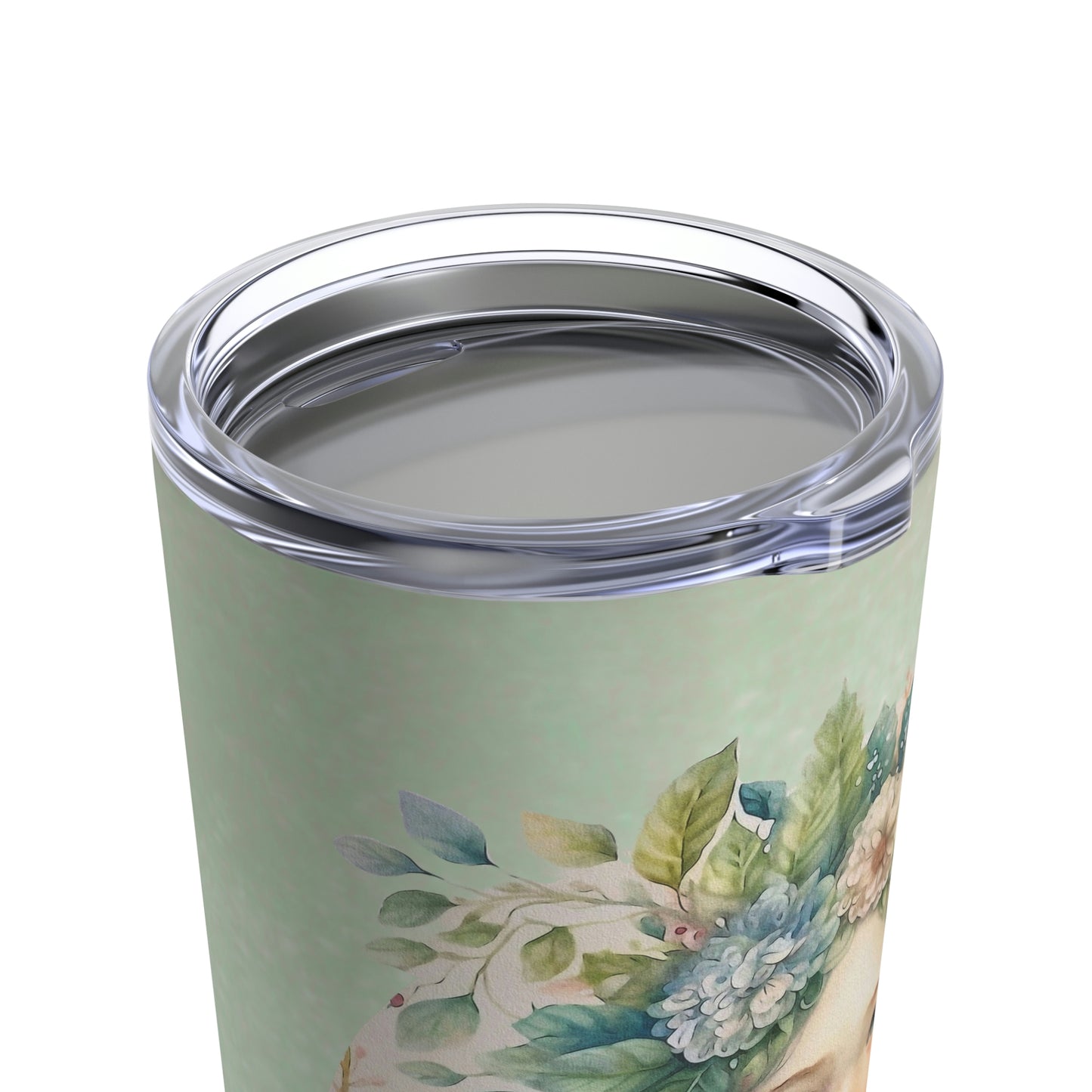 Girl Spring Flowers Watercolor Tumbler 20oz