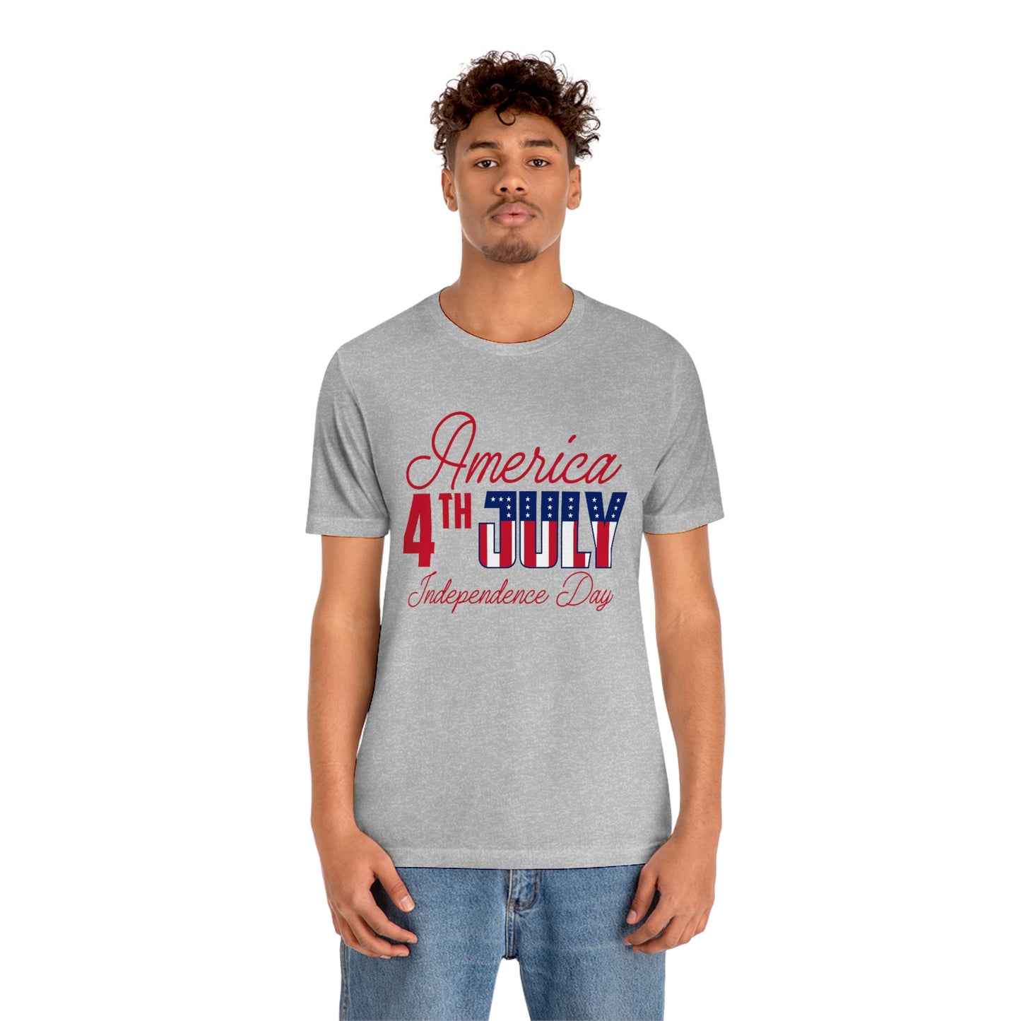 America 4th of July Independence Day Unisex Jersey Short Sleeve Tee