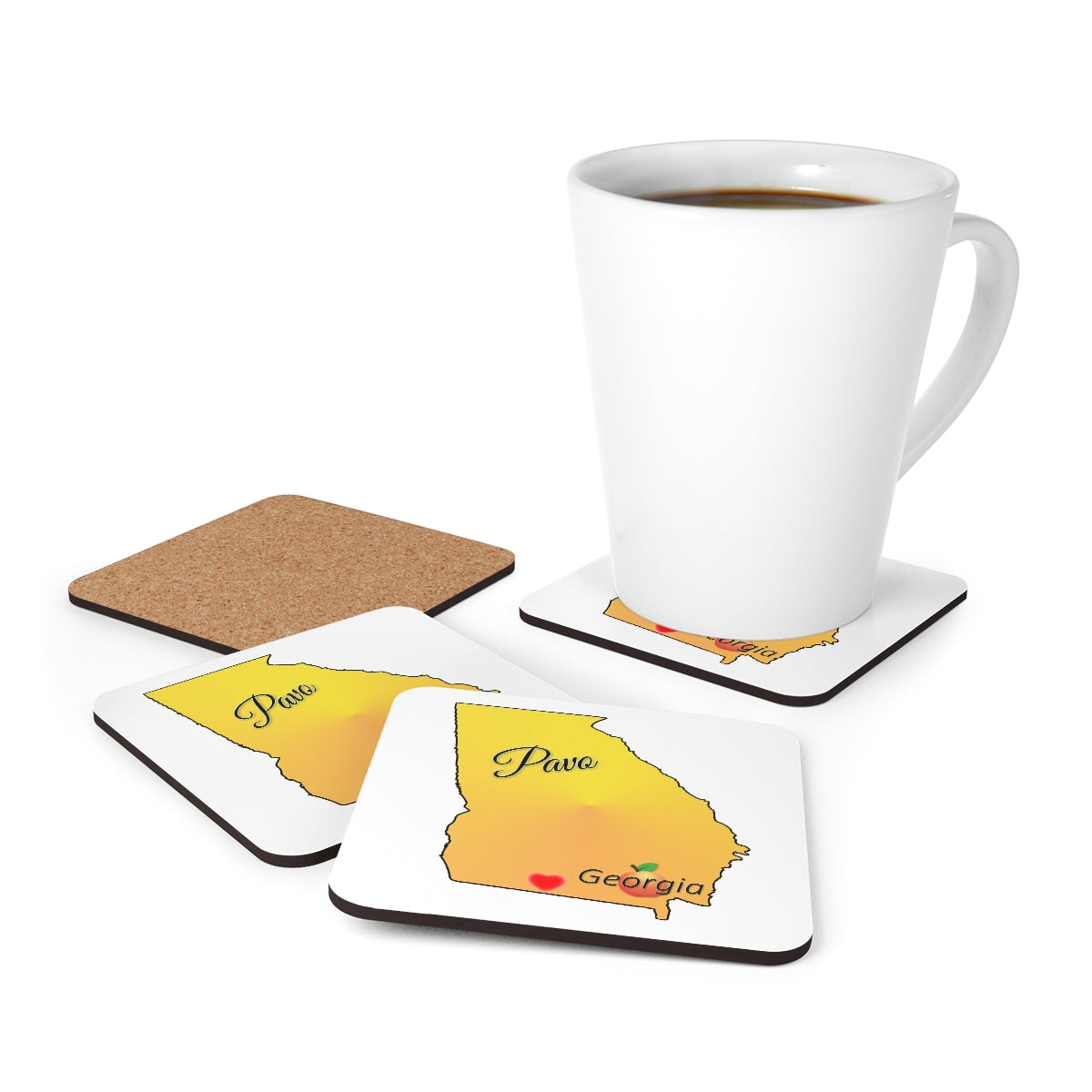 Pavo Georgia Corkwood Coaster Set