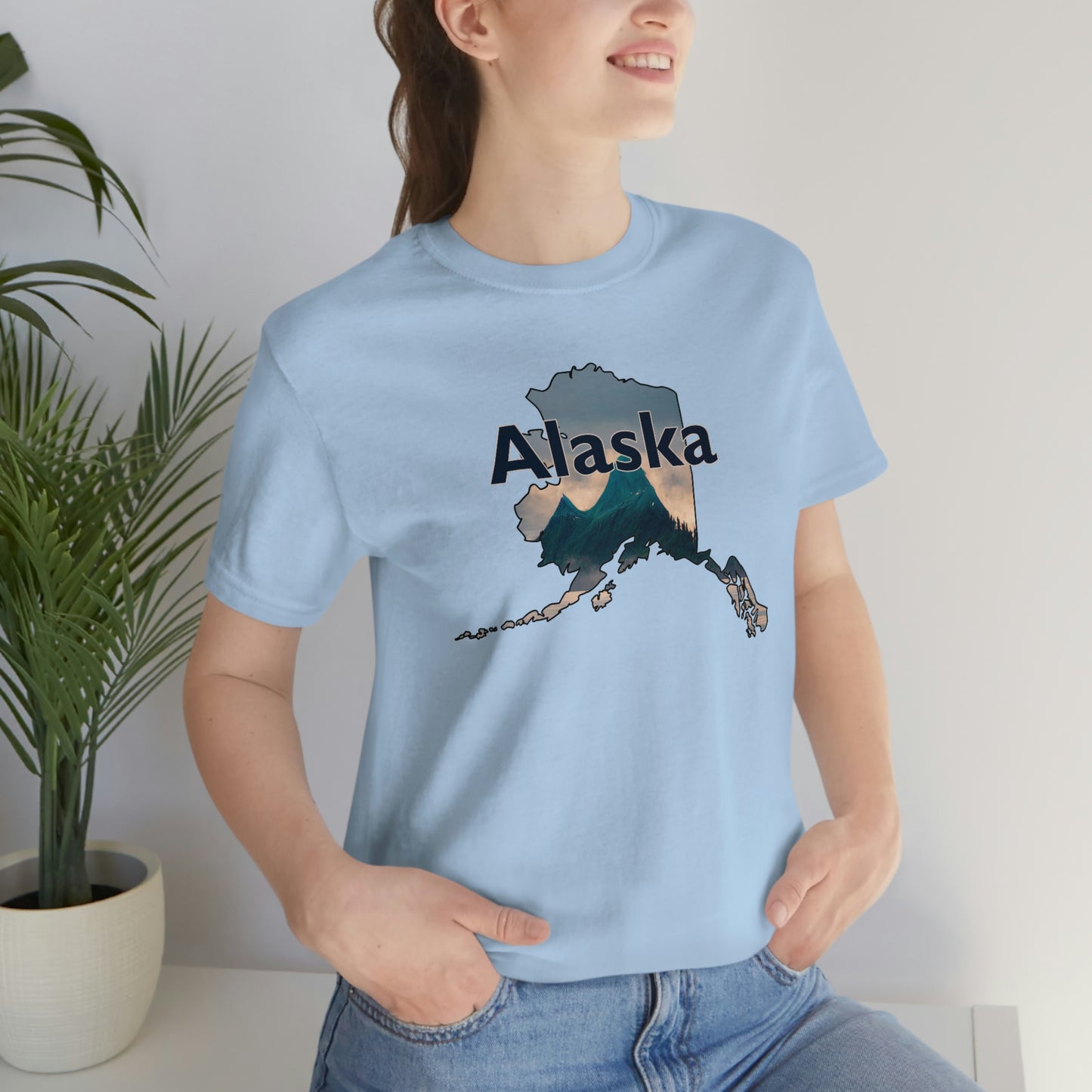 Alaska Mountains Unisex Jersey Short Sleeve T-shirt