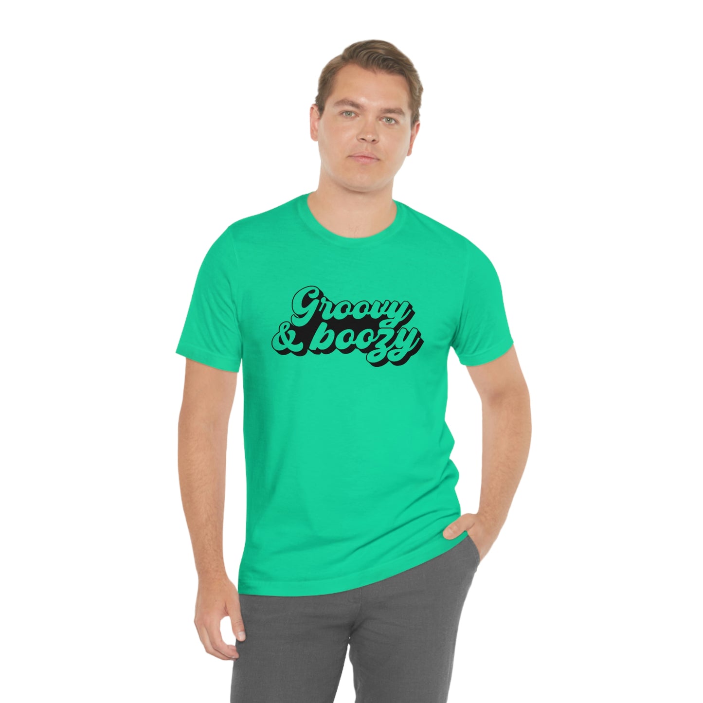 Groovy and Boozy Unisex Jersey Short Sleeve Tee