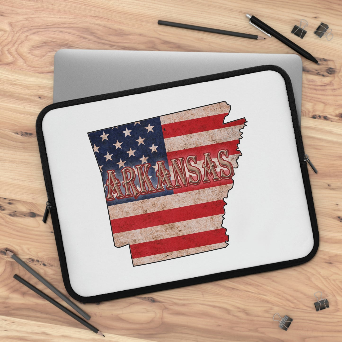 Arkansas US Flag Laptop Sleeve