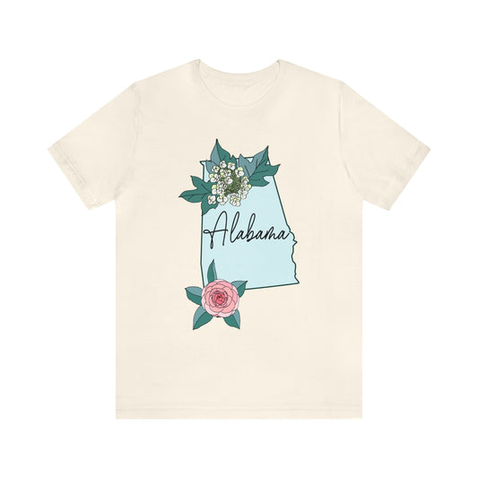 Alabama State Flower Short Sleeve T-shirt