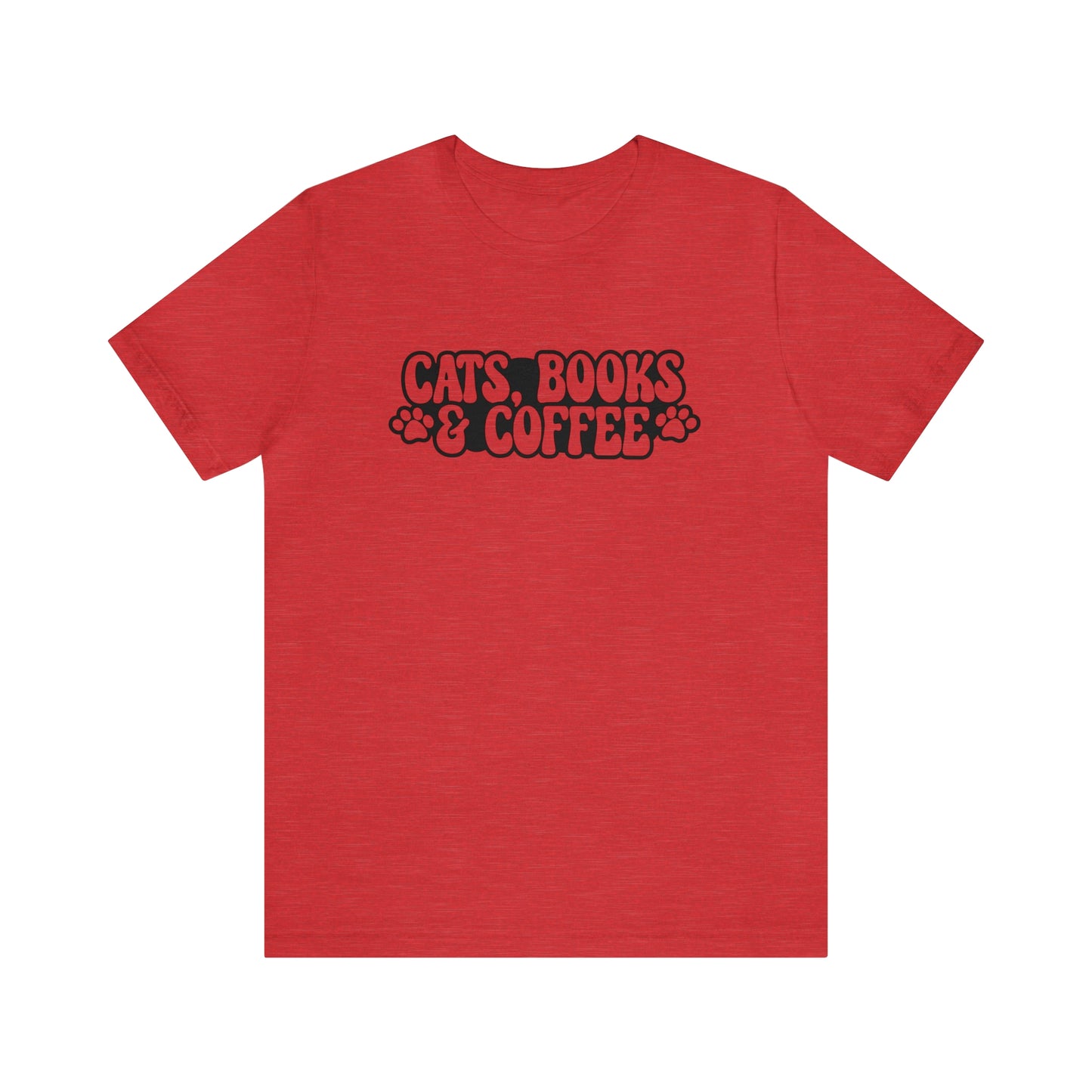 Cats Books & Coffee Short Sleeve T-shirt