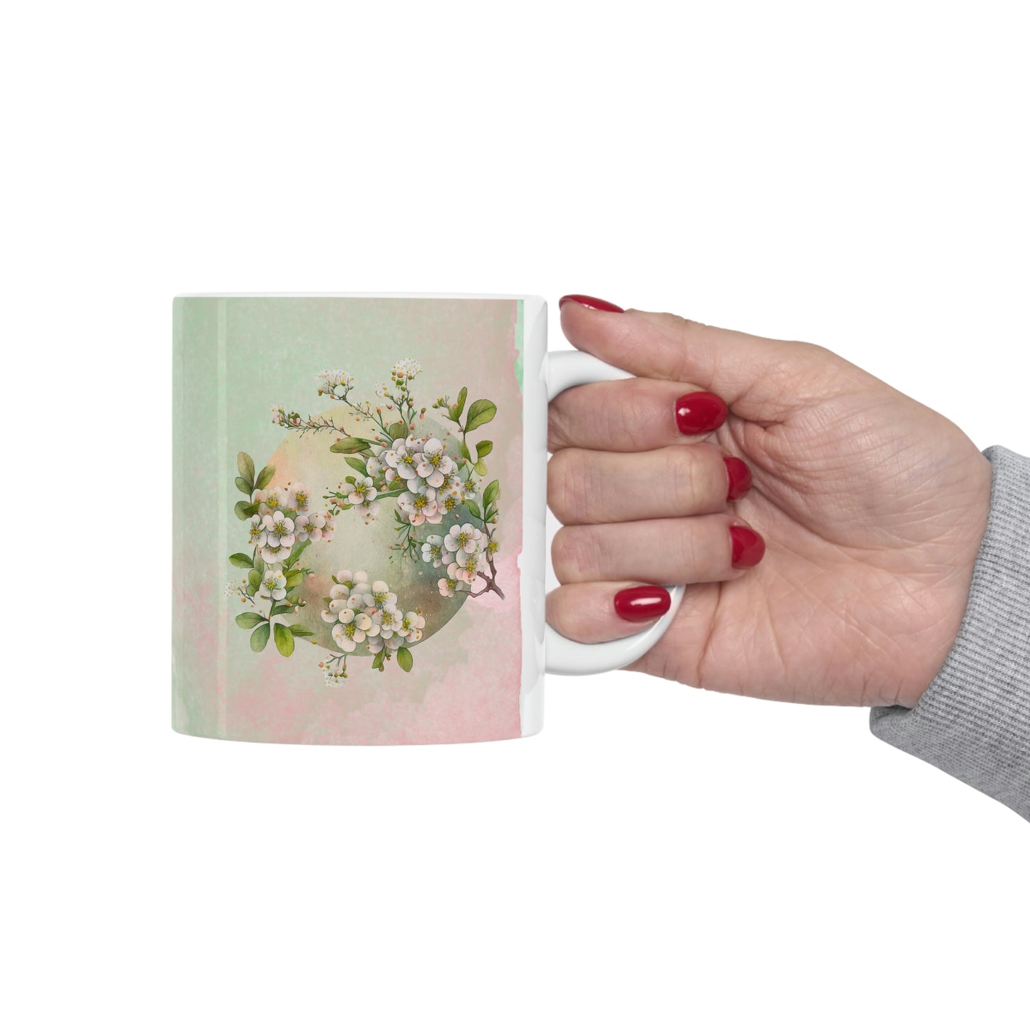 Flowers Watercolor Ceramic Mug 11oz