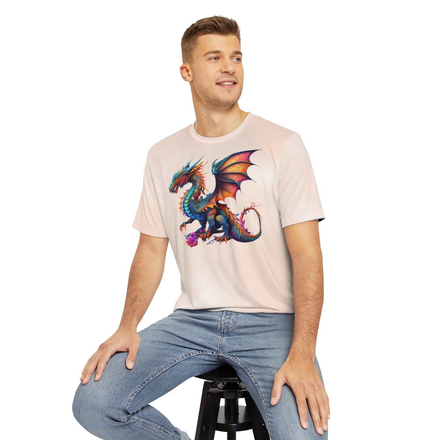 Dragon on Watercolor Background T-shirt