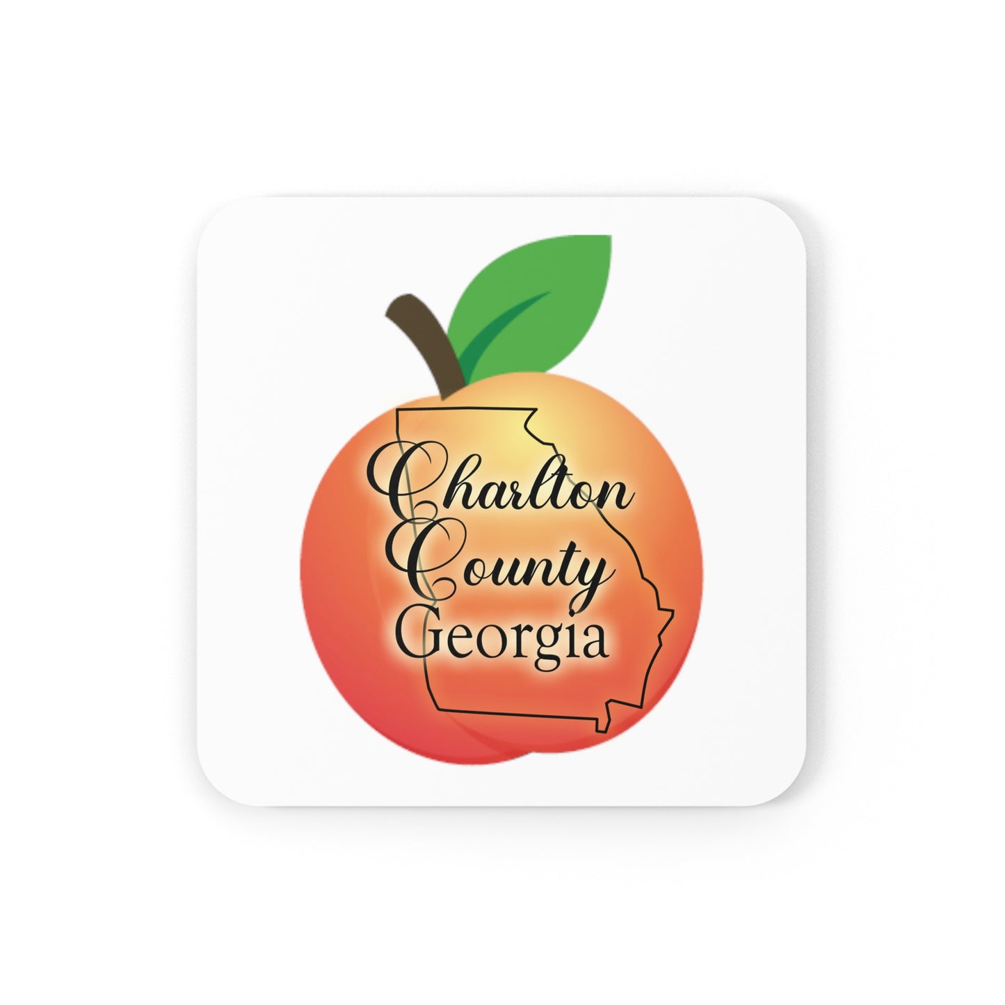 Charlton County Georgia Corkwood Coaster Set