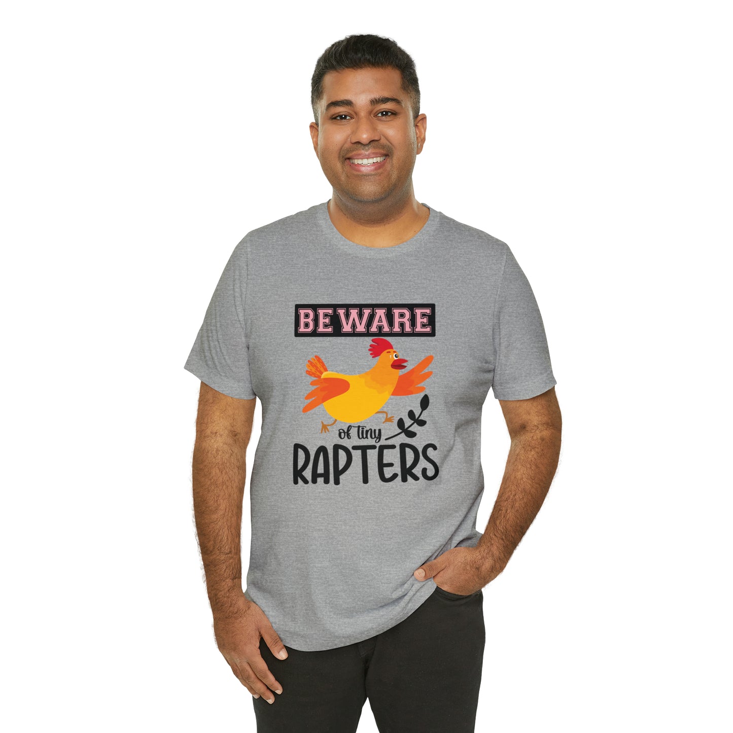 Beware of Tiny Raptors Short Sleeve Chicken T-shirt