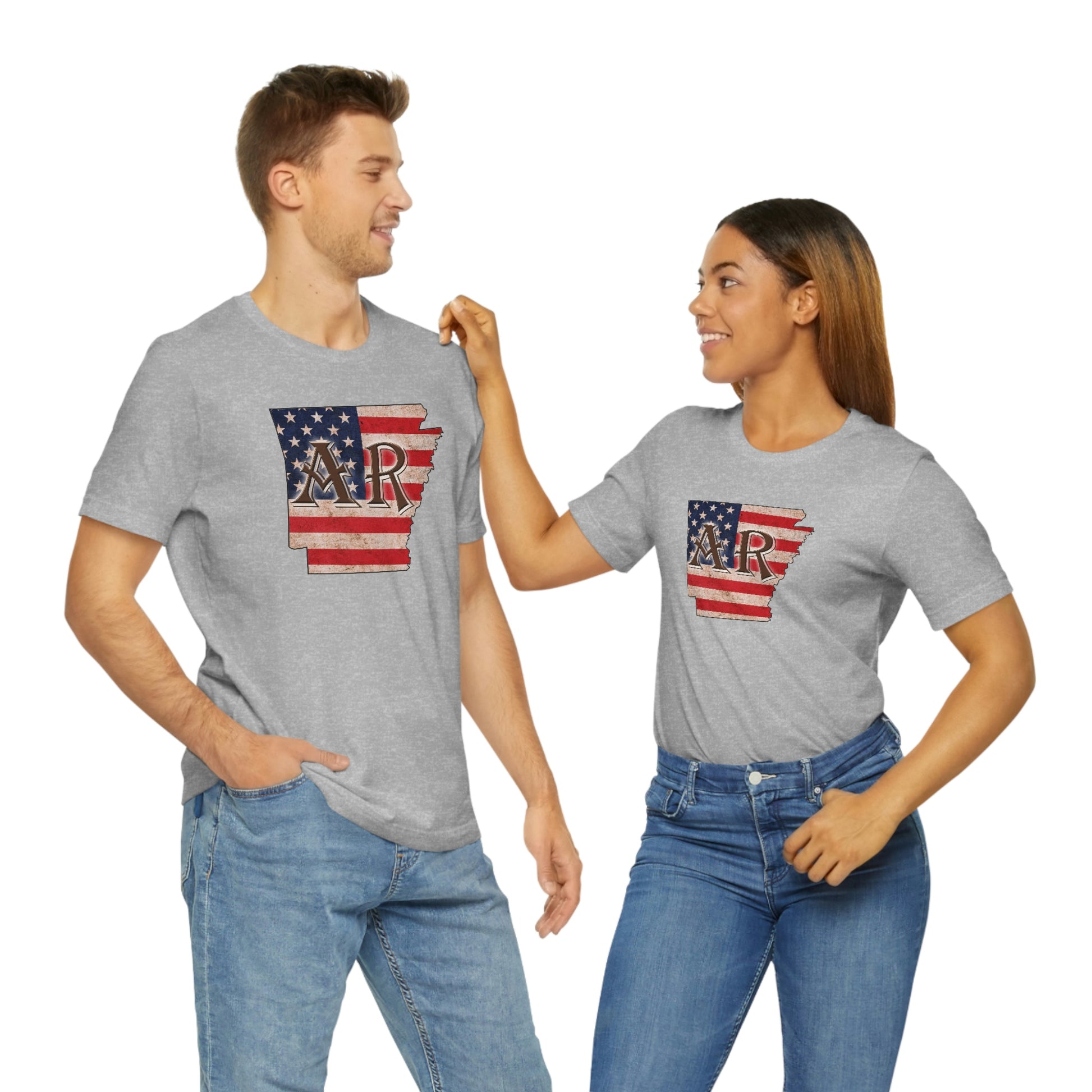 Arkansas AR US Flag Unisex Jersey Short Sleeve Tee Tshirt T-shirt