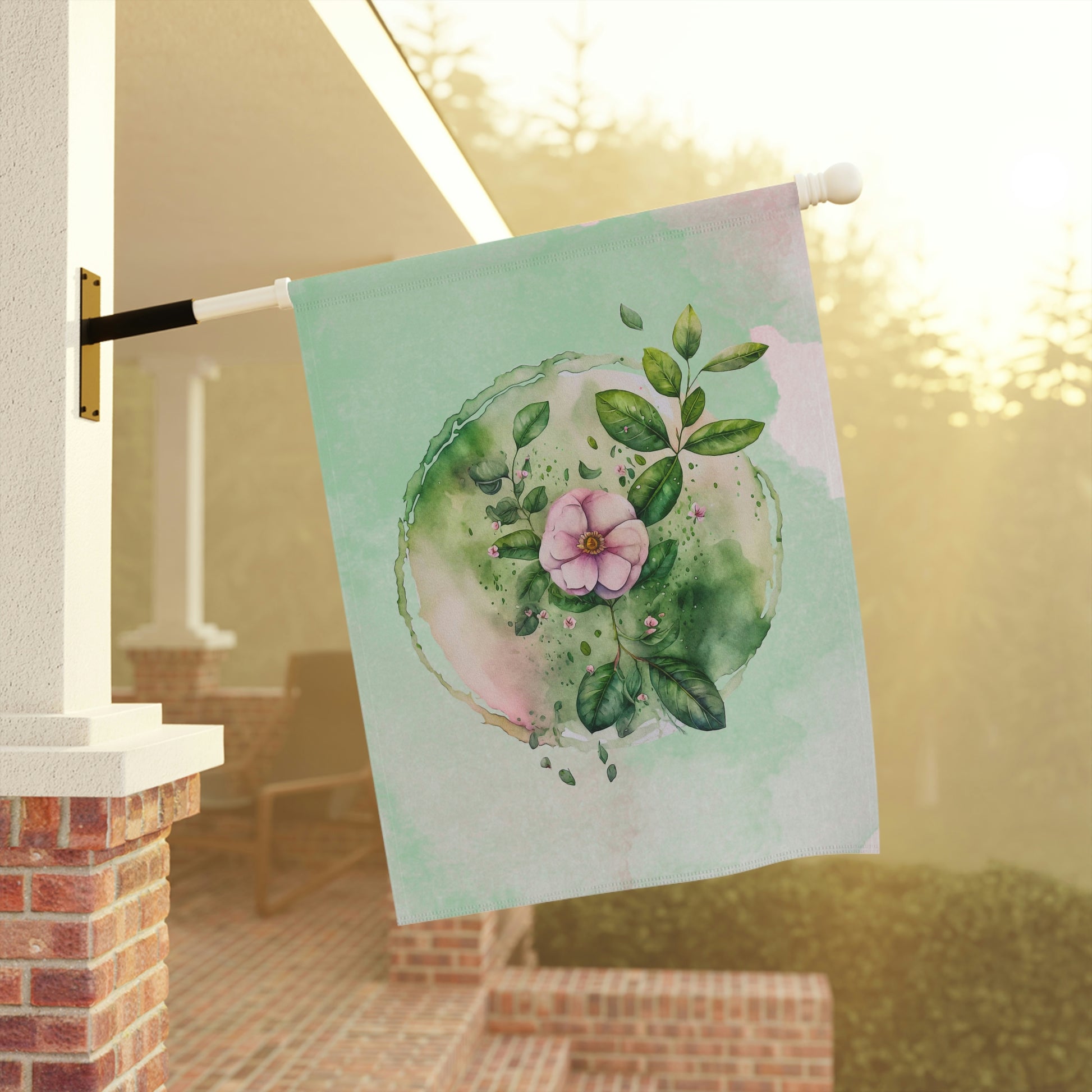 Spring Flower Garden & House Banner