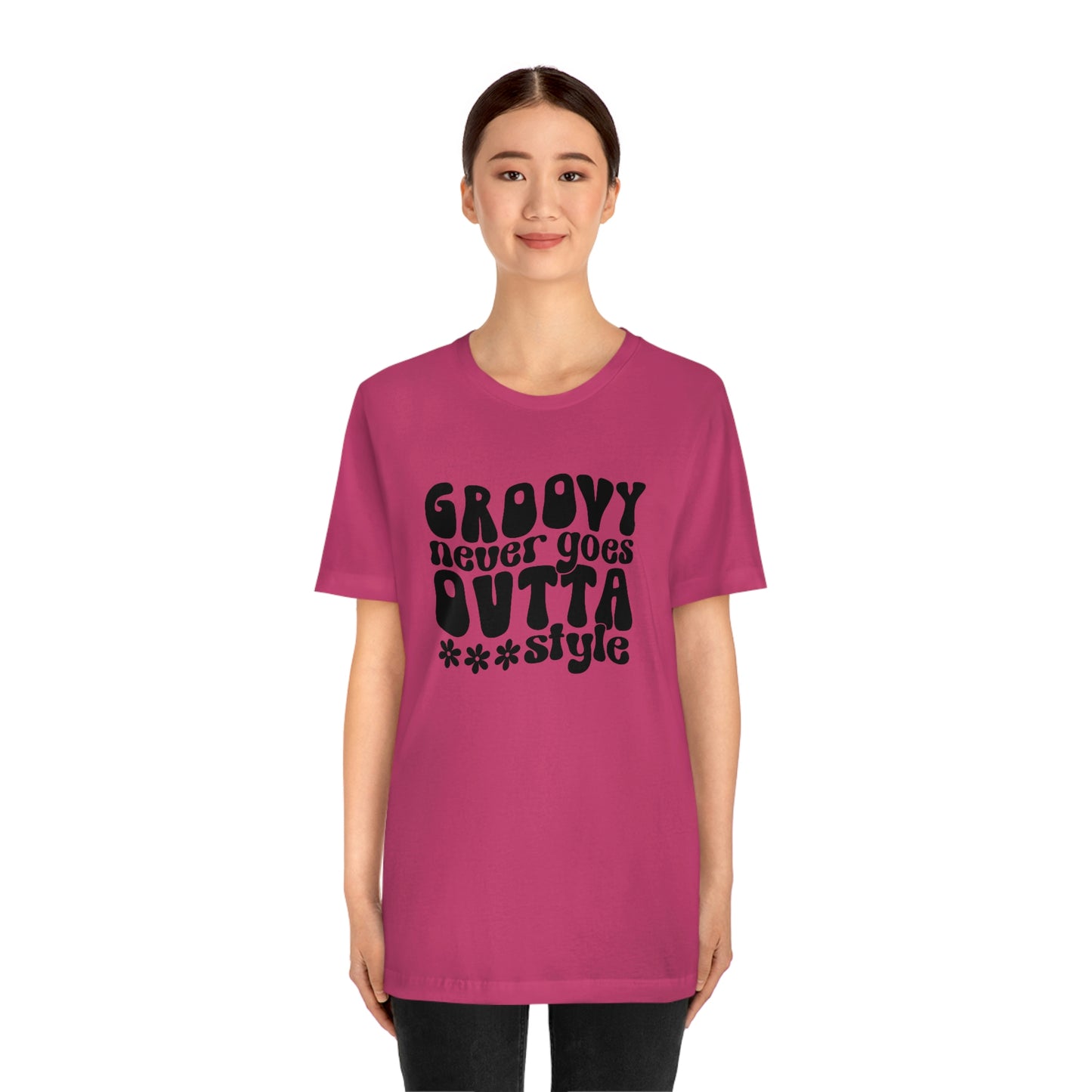 Groovy Never Goes Out of Style Unisex Jersey Short Sleeve Tee