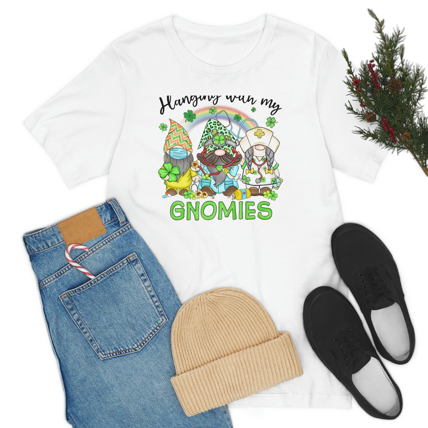 Hanging With My Gnomies St. Patrick's Day Unisex Jersey Short Sleeve Tee