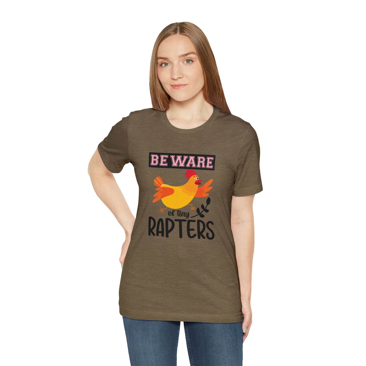 Beware of Tiny Raptors Short Sleeve Chicken T-shirt