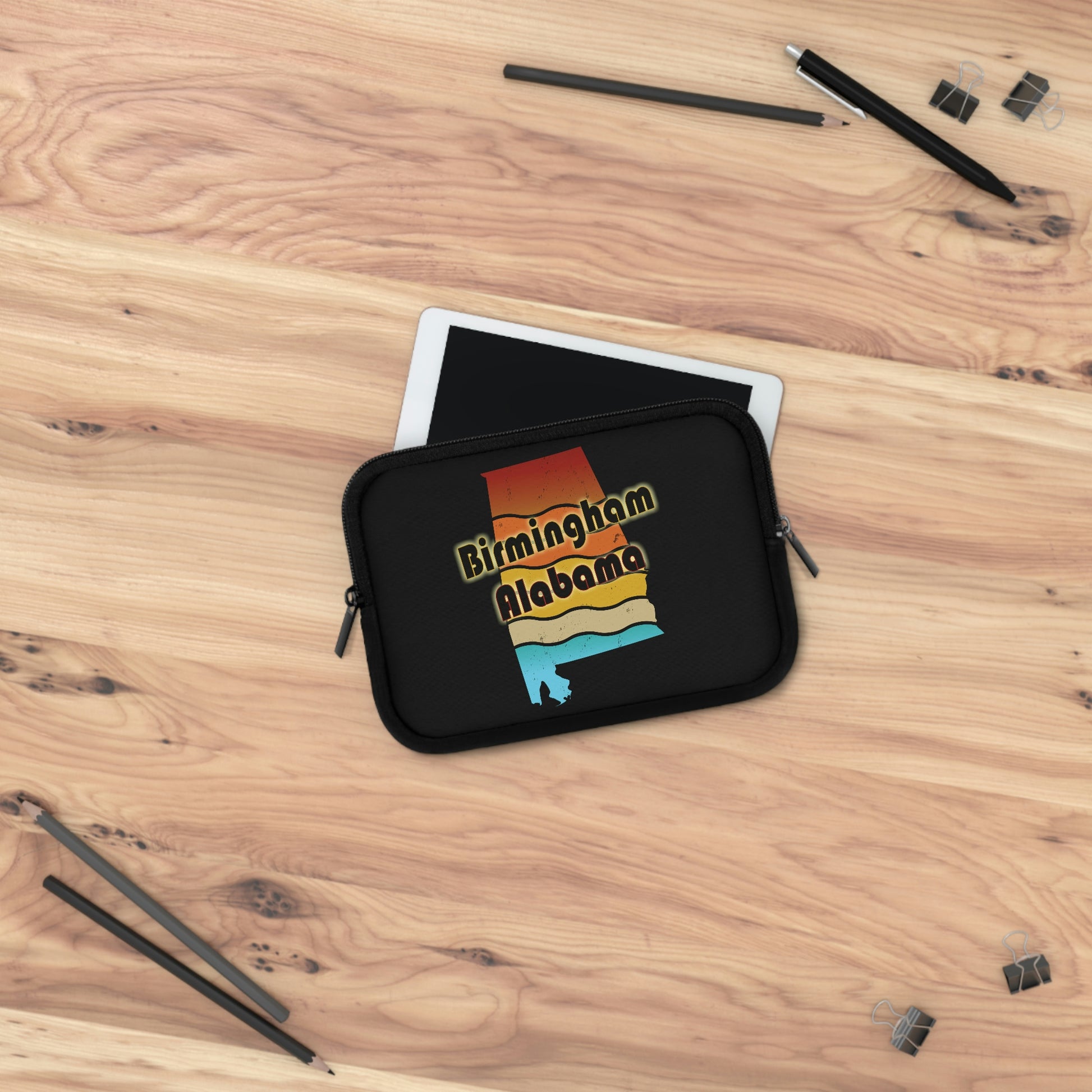 Birmingham Alabama Retro Sunset Laptop Sleeve