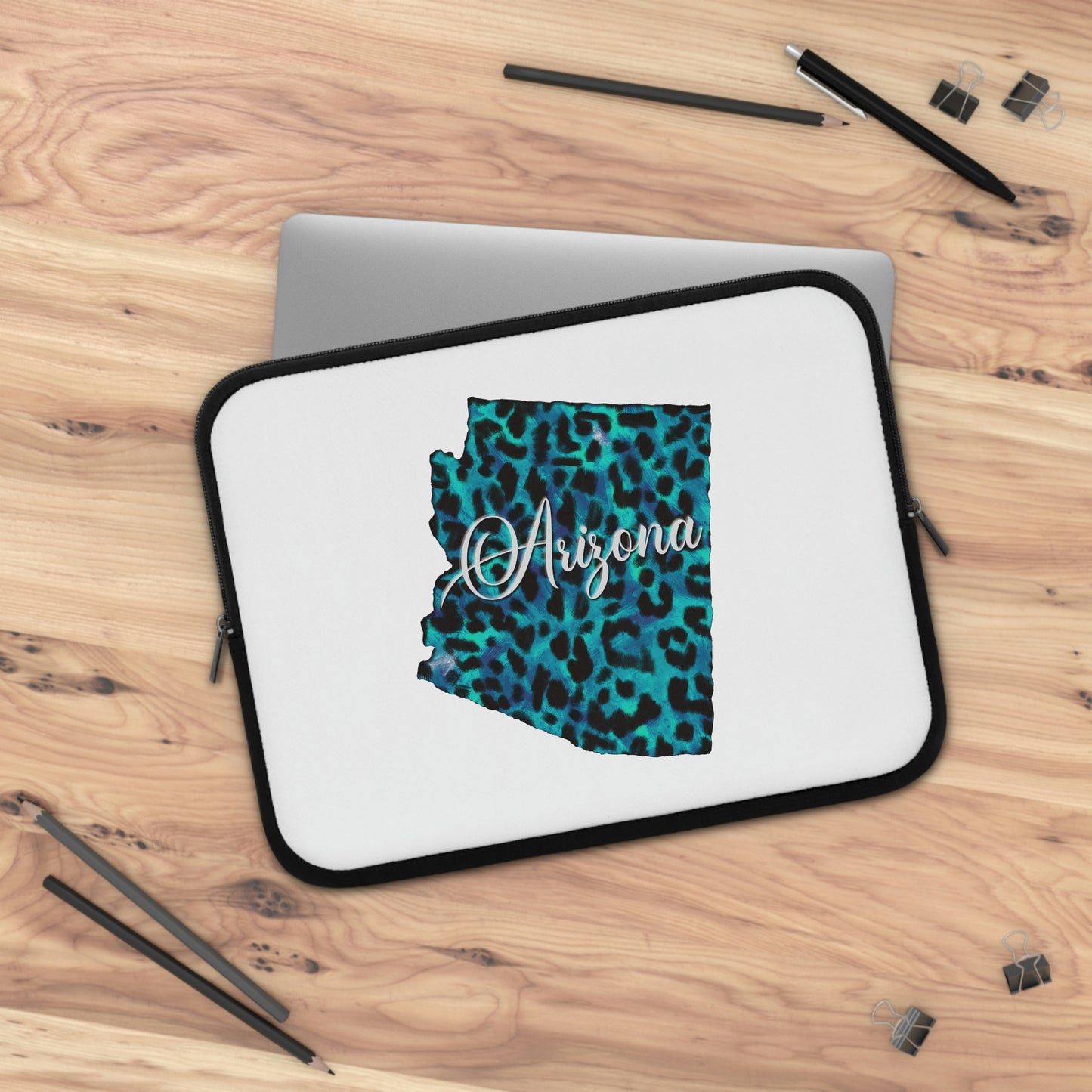 Arizona Blue Leopard Print Laptop Sleeve