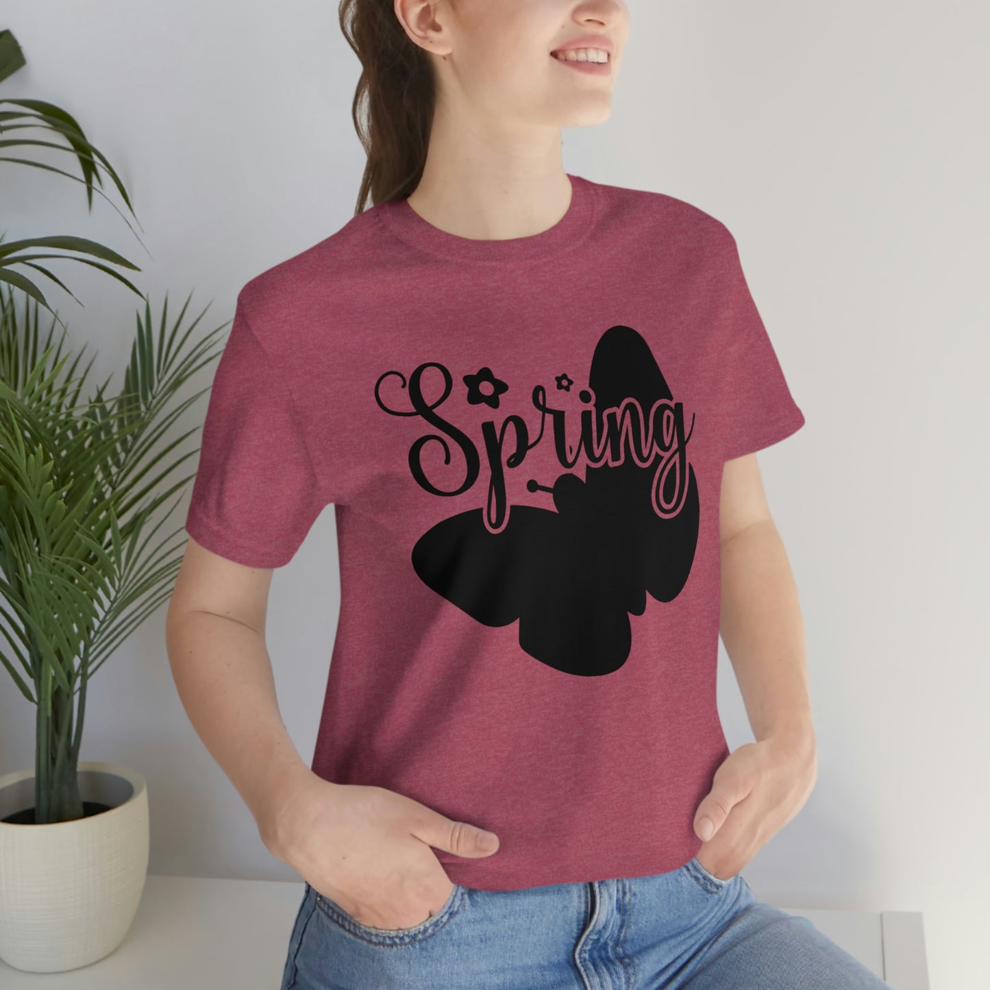 Butterfly Silhouette Spring Unisex Jersey Short Sleeve Tee