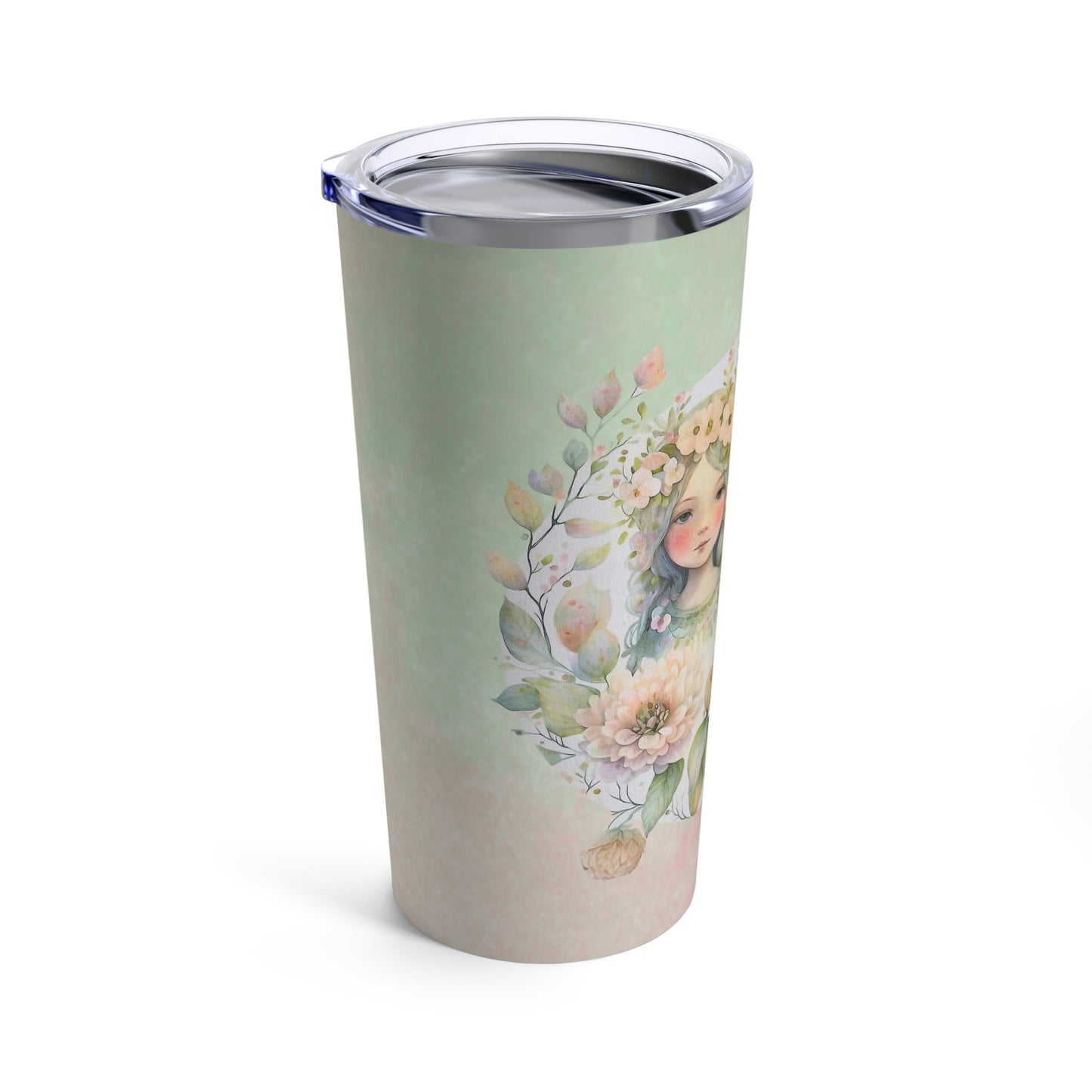 Girls Spring Flowers Watercolor Tumbler 20oz