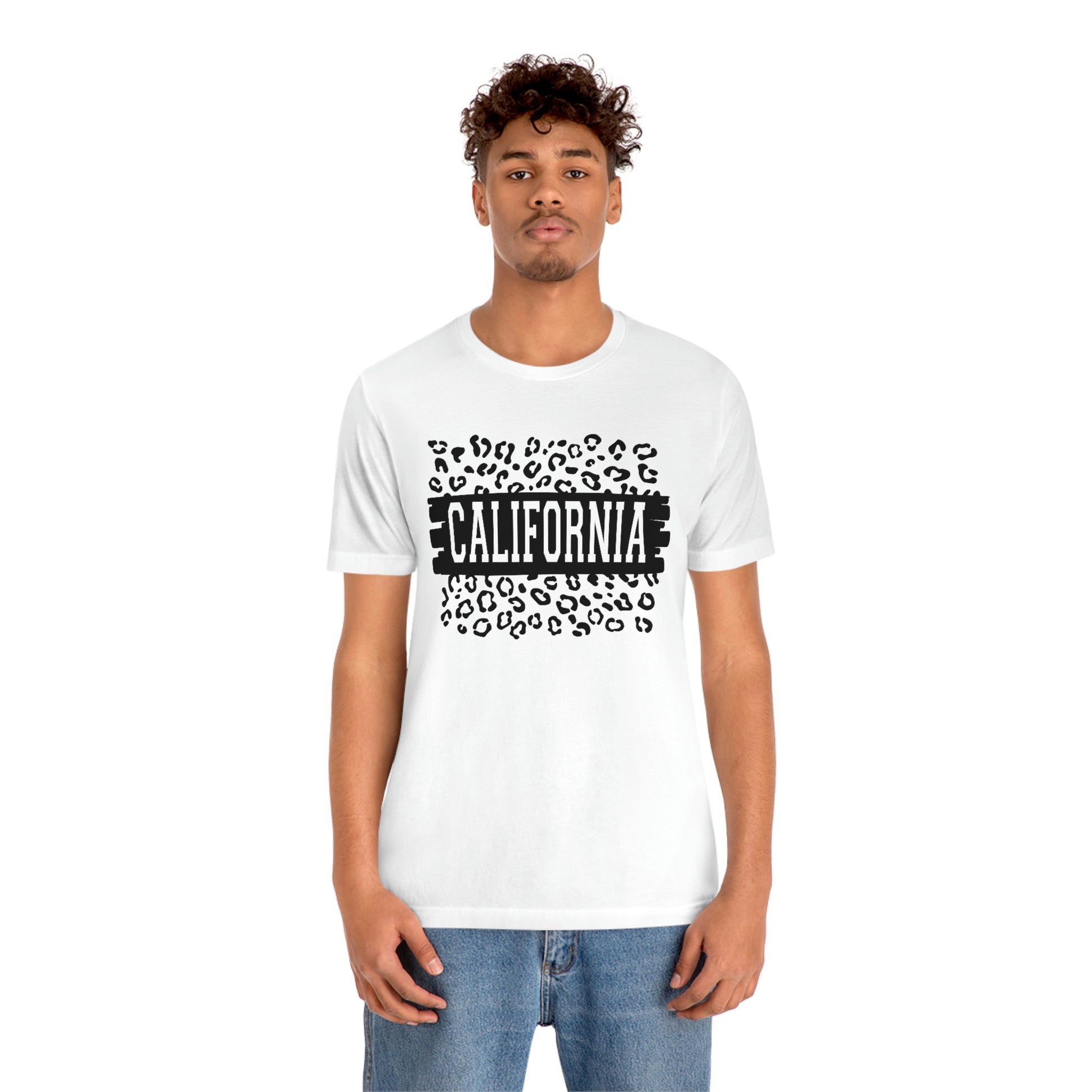 California Leopard Print Unisex Jersey Short Sleeve Tee Tshirt T-shirt