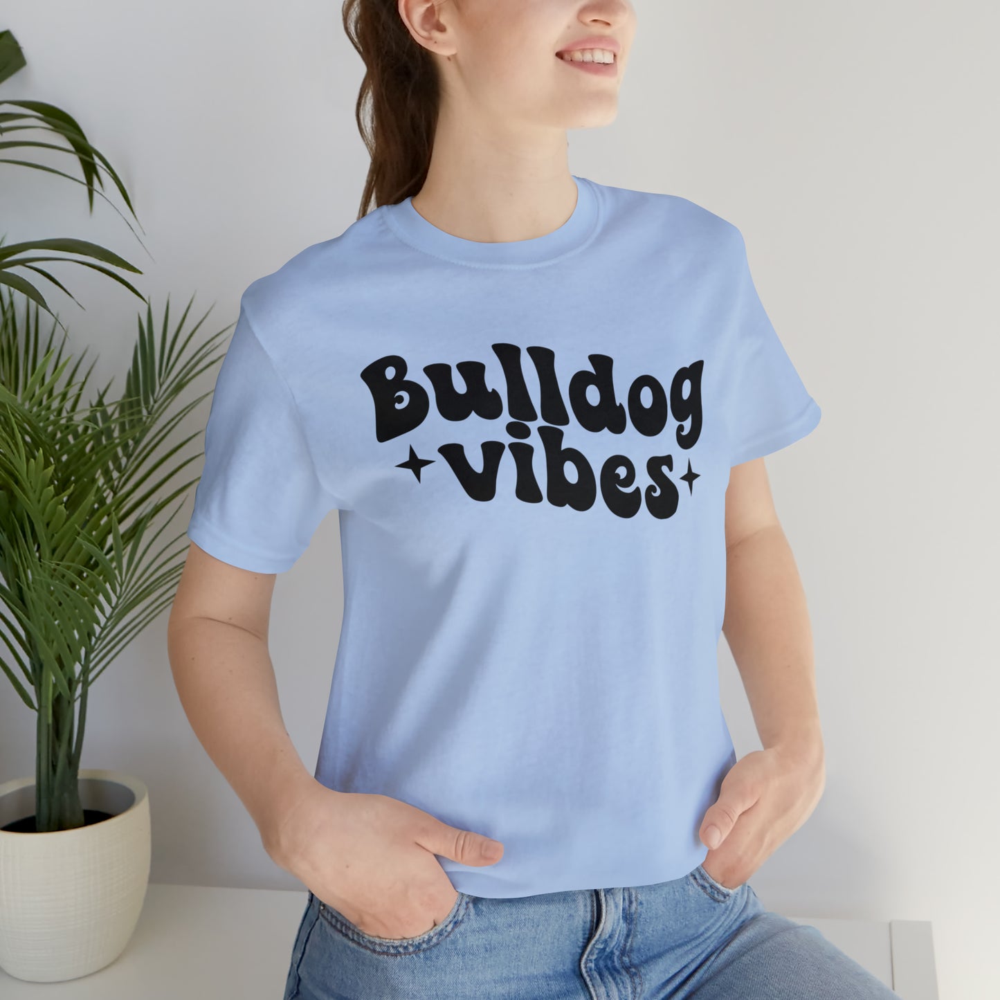 Bulldog Vibes Dog Short Sleeve T-shirt