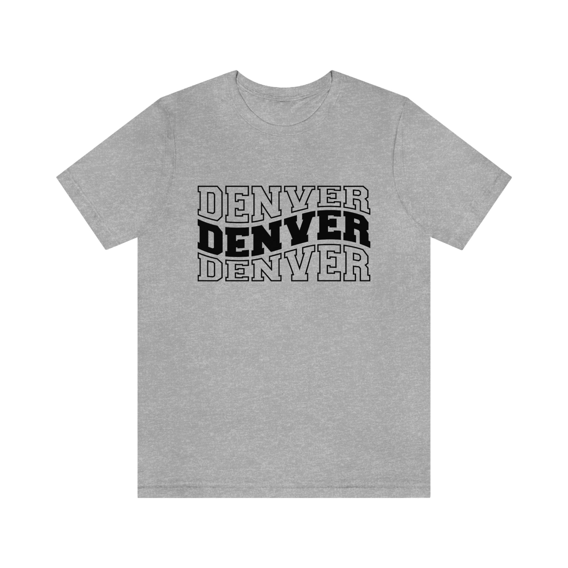 Denver Varsity Wavy Unisex Jersey Short Sleeve Tee Tshirt T-shirt