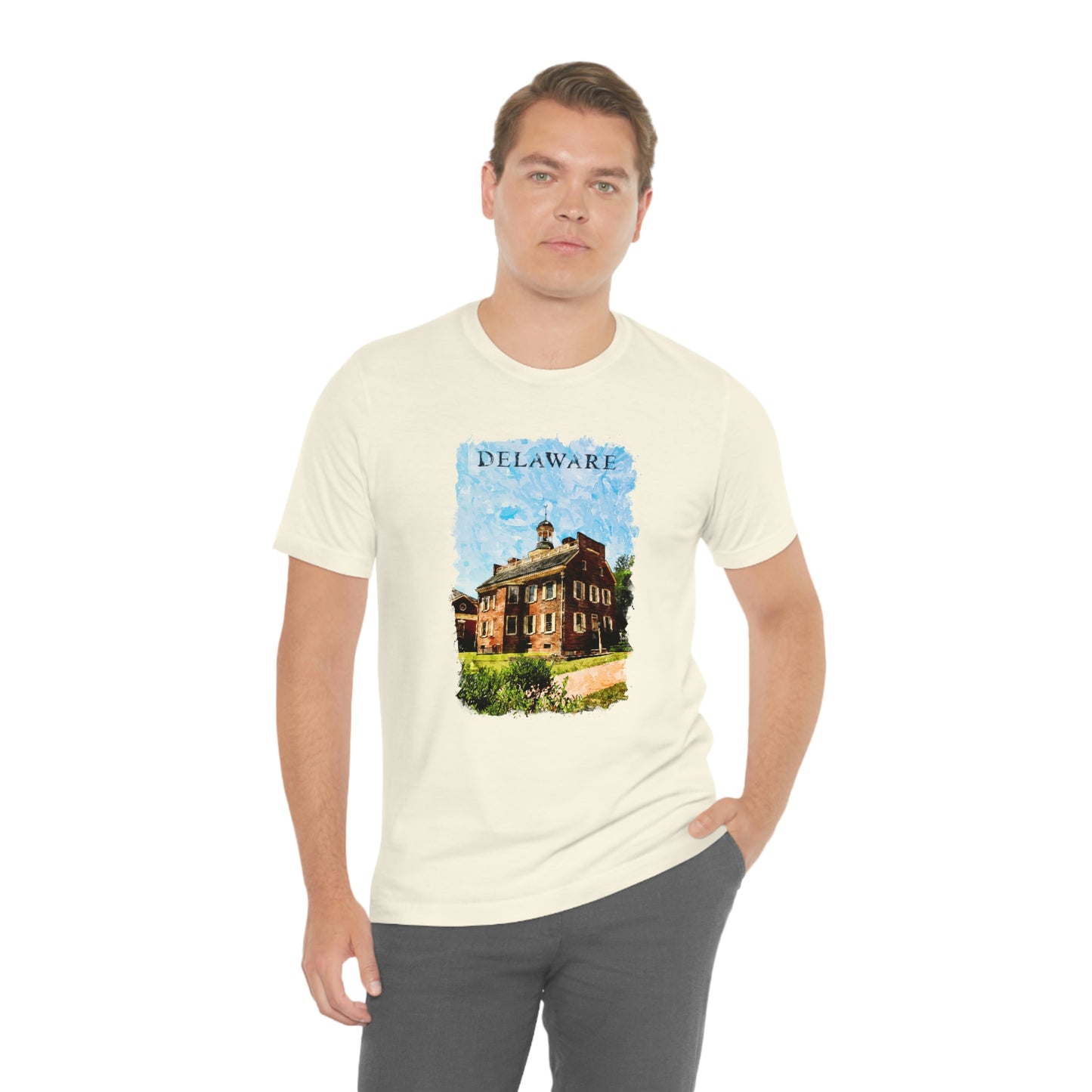 Delaware Old State House Watercolor Short Sleeve T-shirt