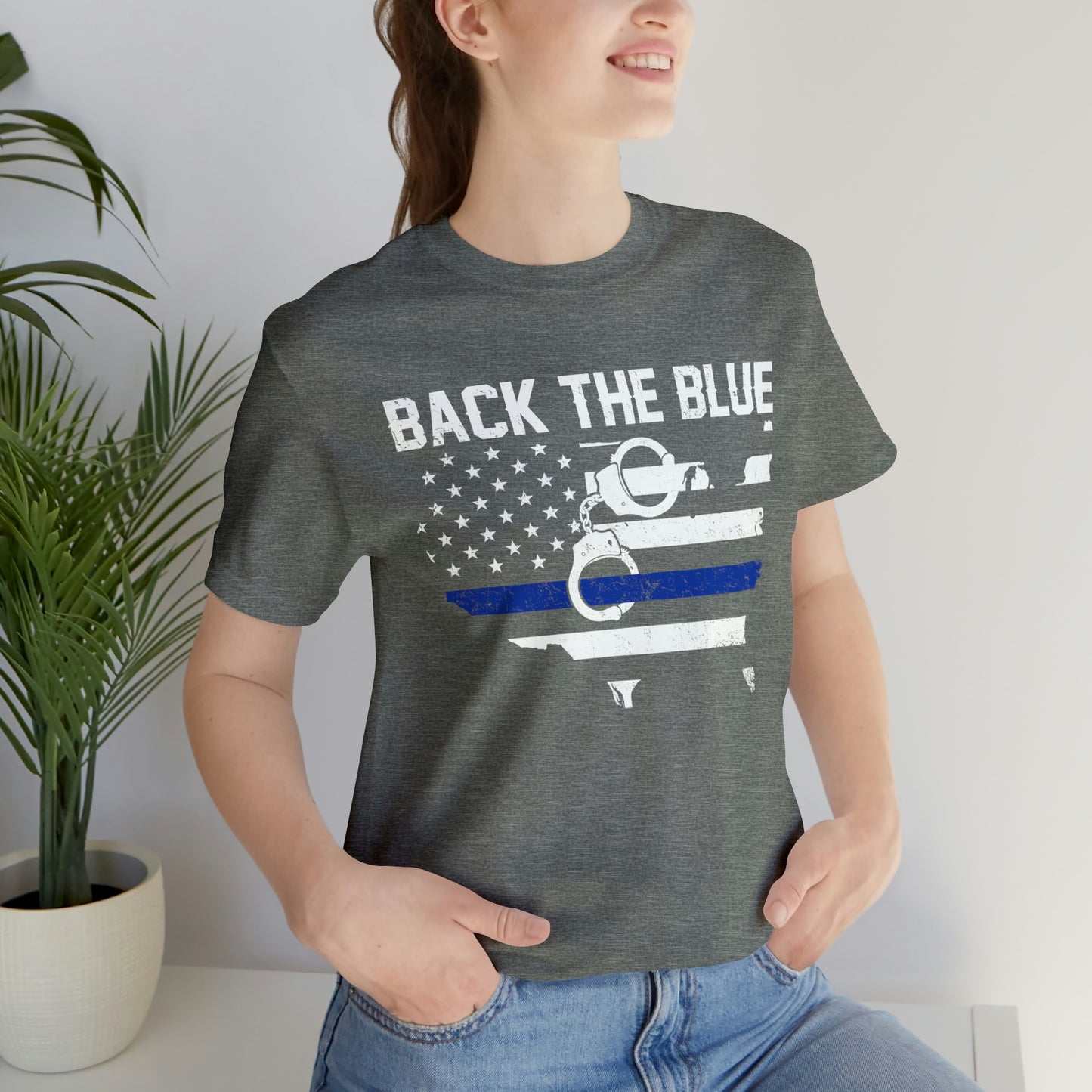 Back the Blue Police Short Sleeve T-shirt