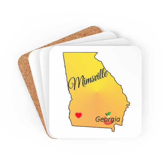 Mimsville Georgia Corkwood Coaster Set