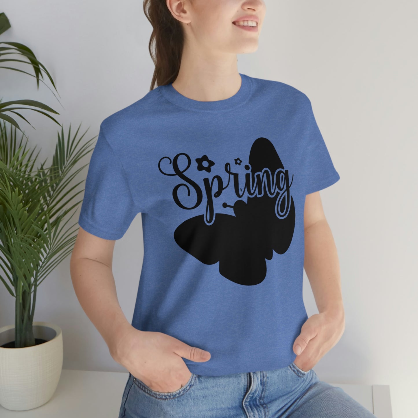 Butterfly Silhouette Spring Unisex Jersey Short Sleeve Tee