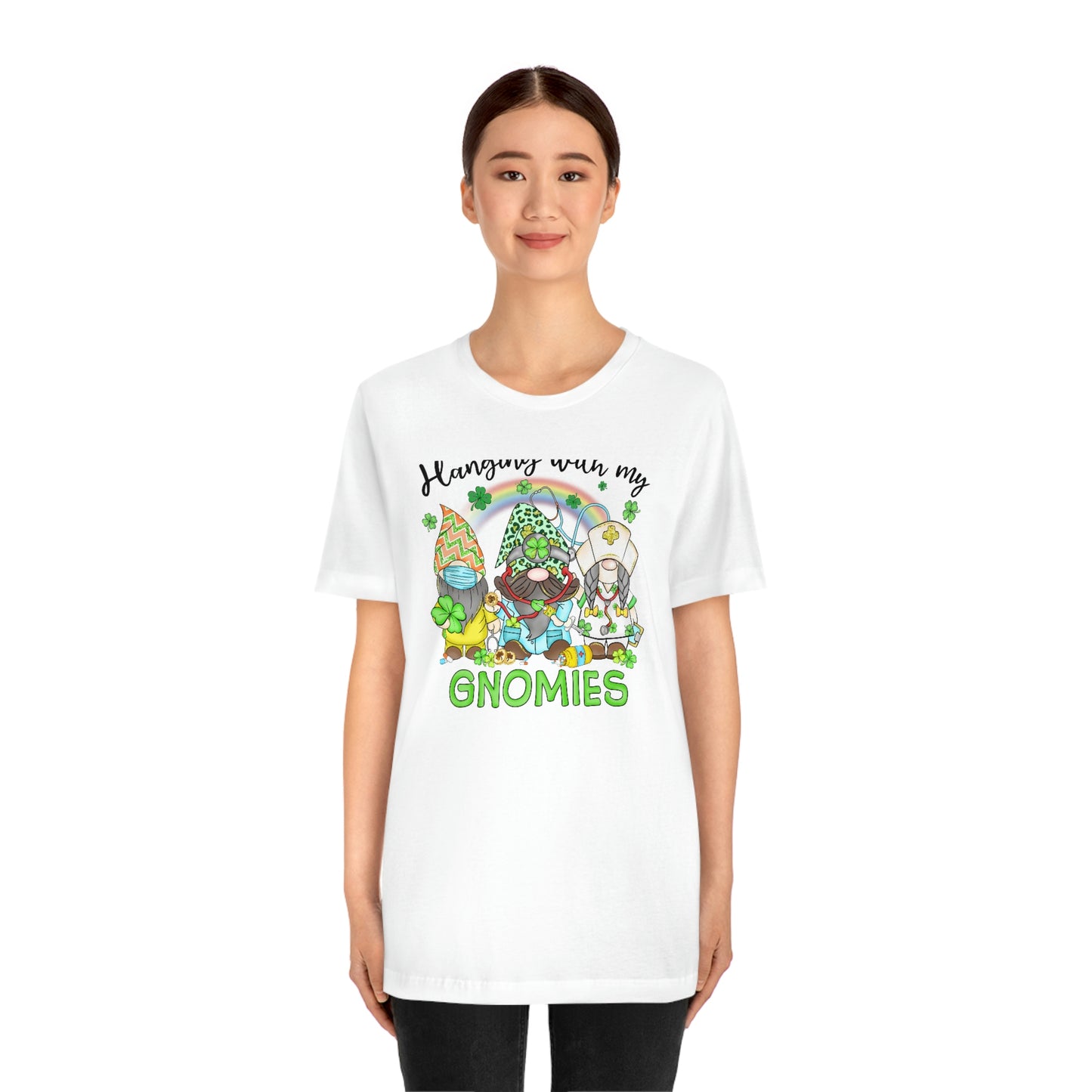 Hanging With My Gnomies St. Patrick's Day Unisex Jersey Short Sleeve Tee