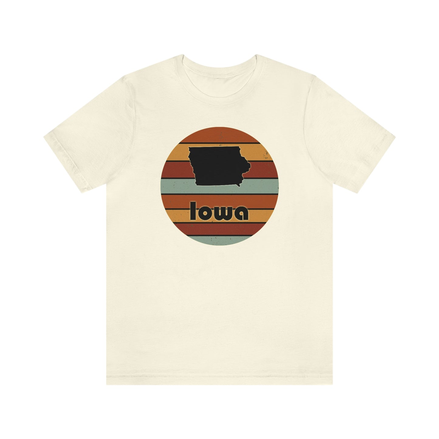 Iowa Retro Sunset Short Sleeve T-shirt