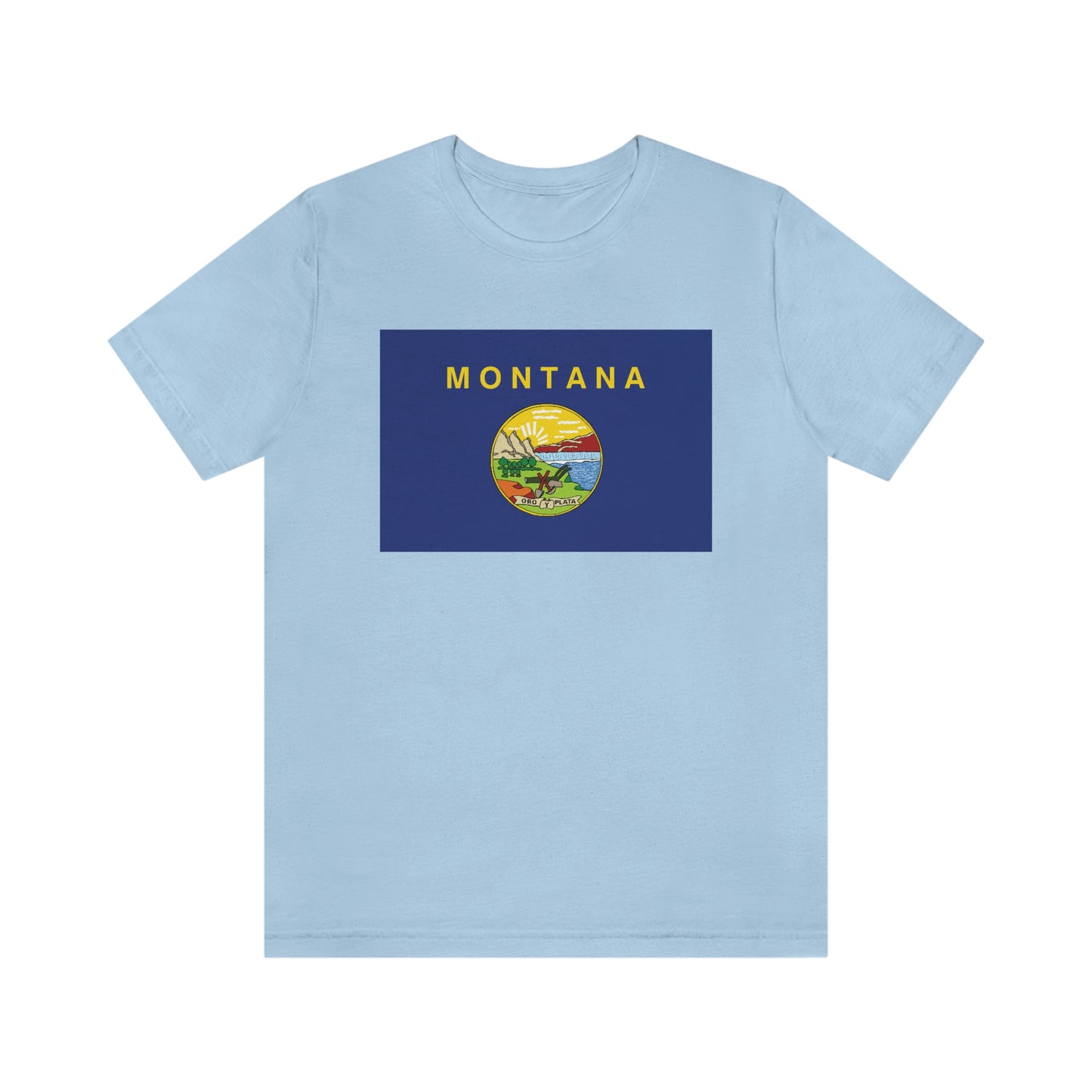 Montana Flag Unisex Jersey Short Sleeve Tee Tshirt T-shirt