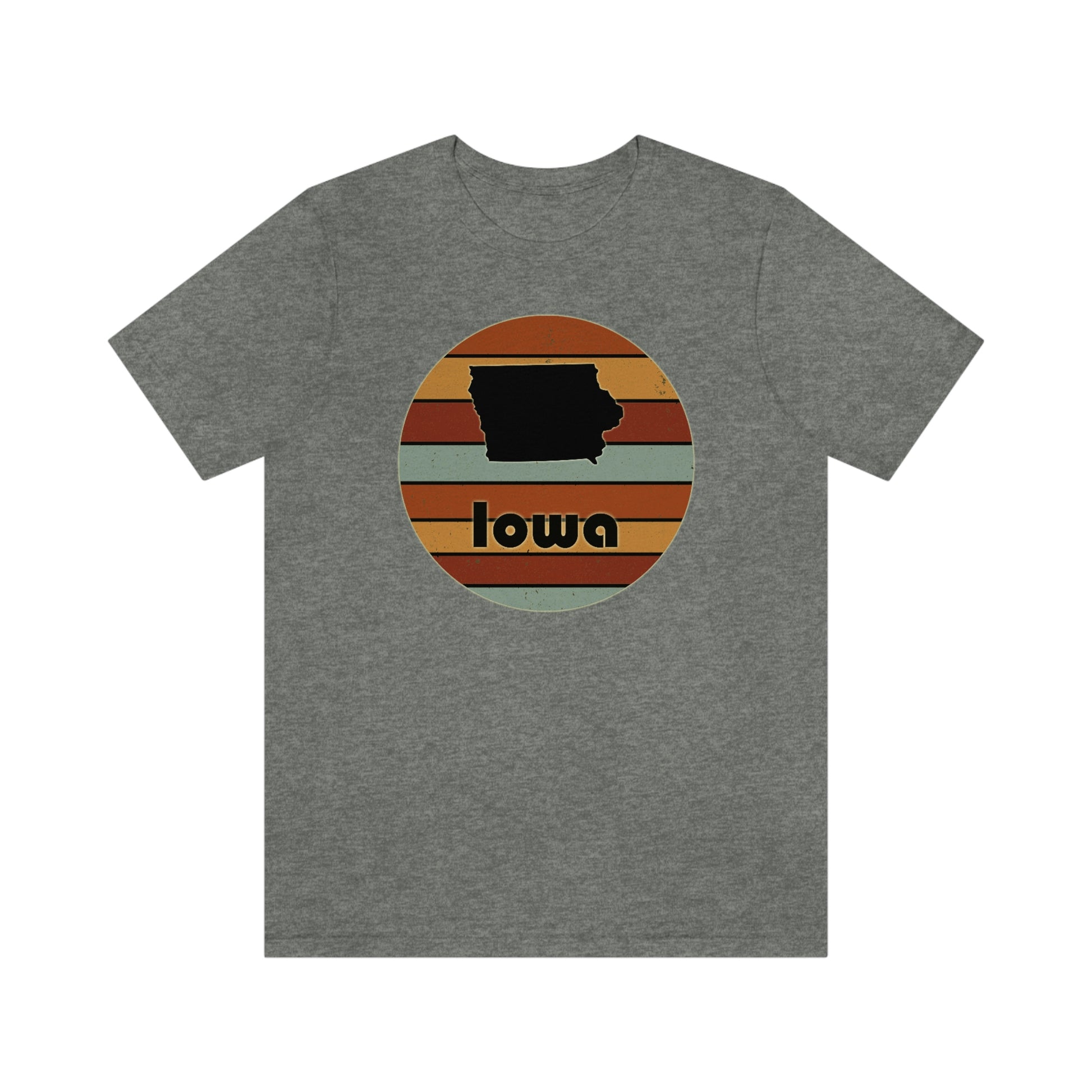 Iowa Retro Sunset Short Sleeve T-shirt