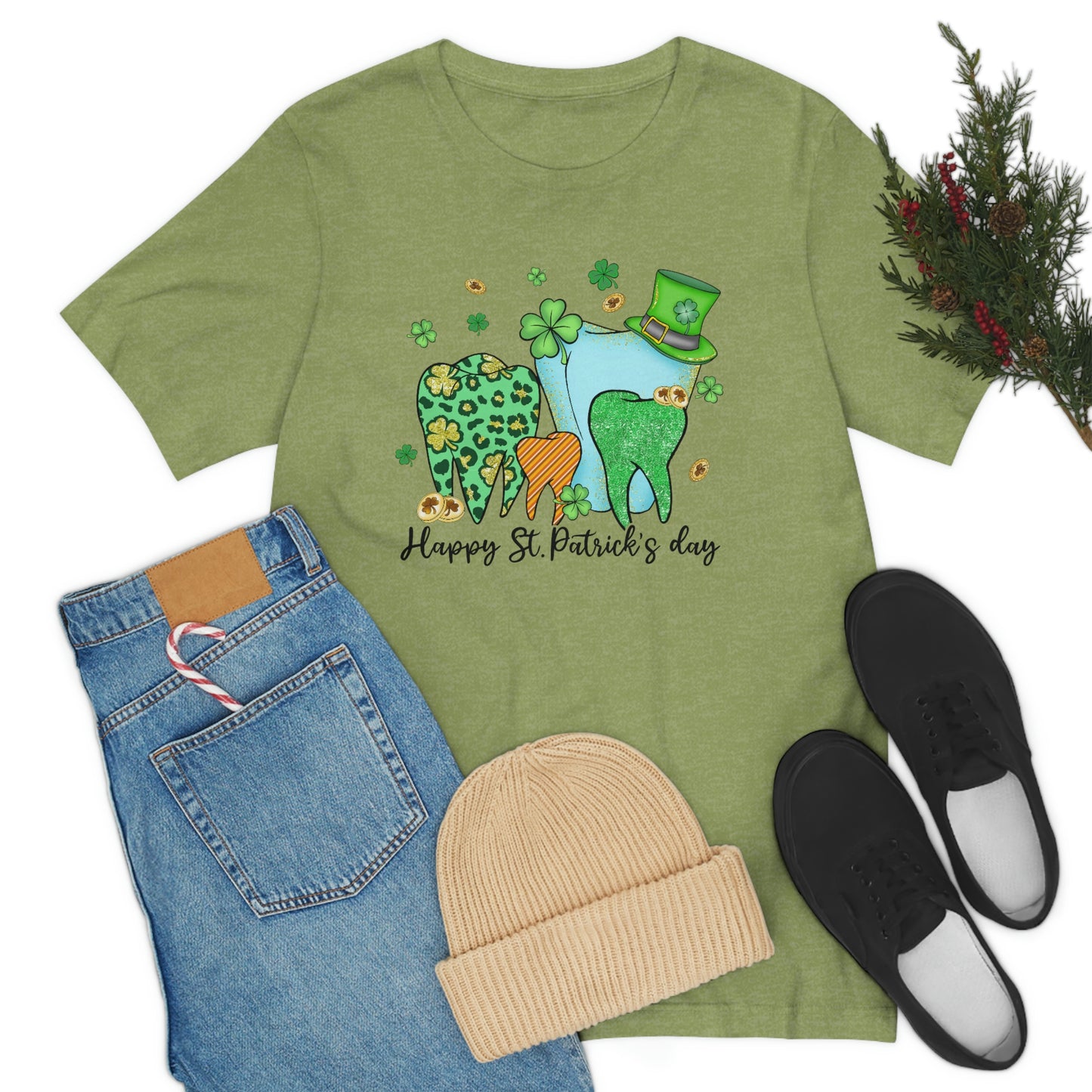 St. Patrick's Day Teeth Unisex Jersey Short Sleeve Tee