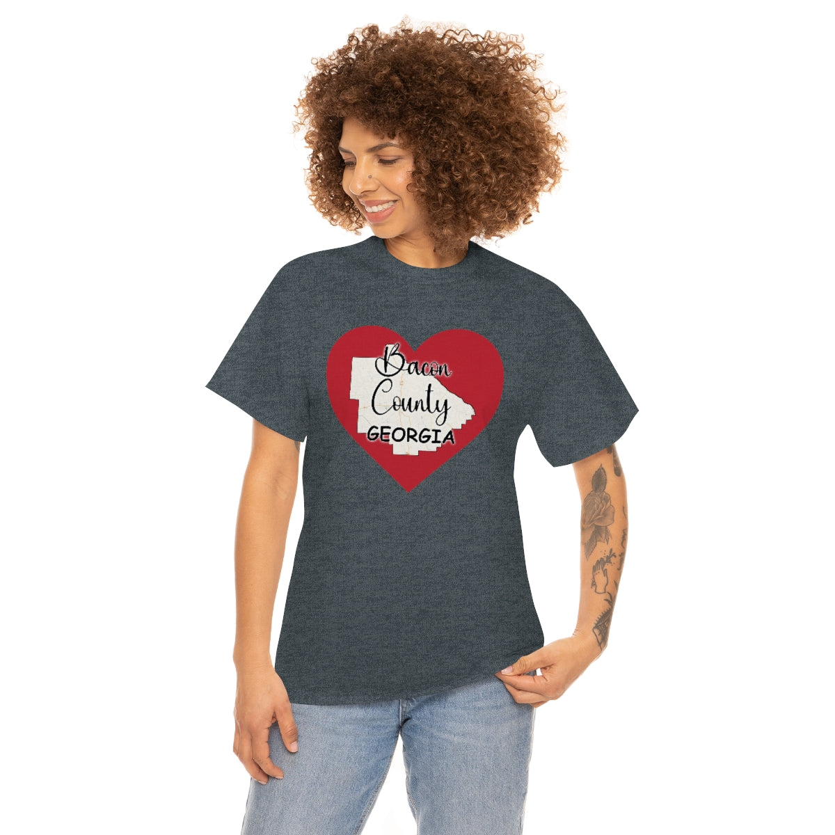 Bacon County Georgia Unisex Heavy Cotton Tee