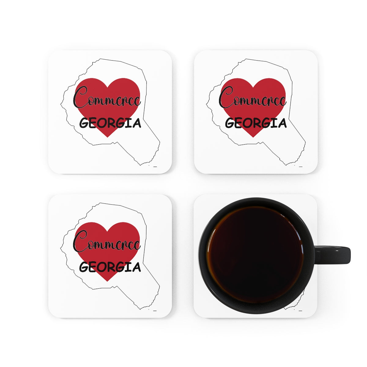 Commerce Georgia Corkwood Coaster Set