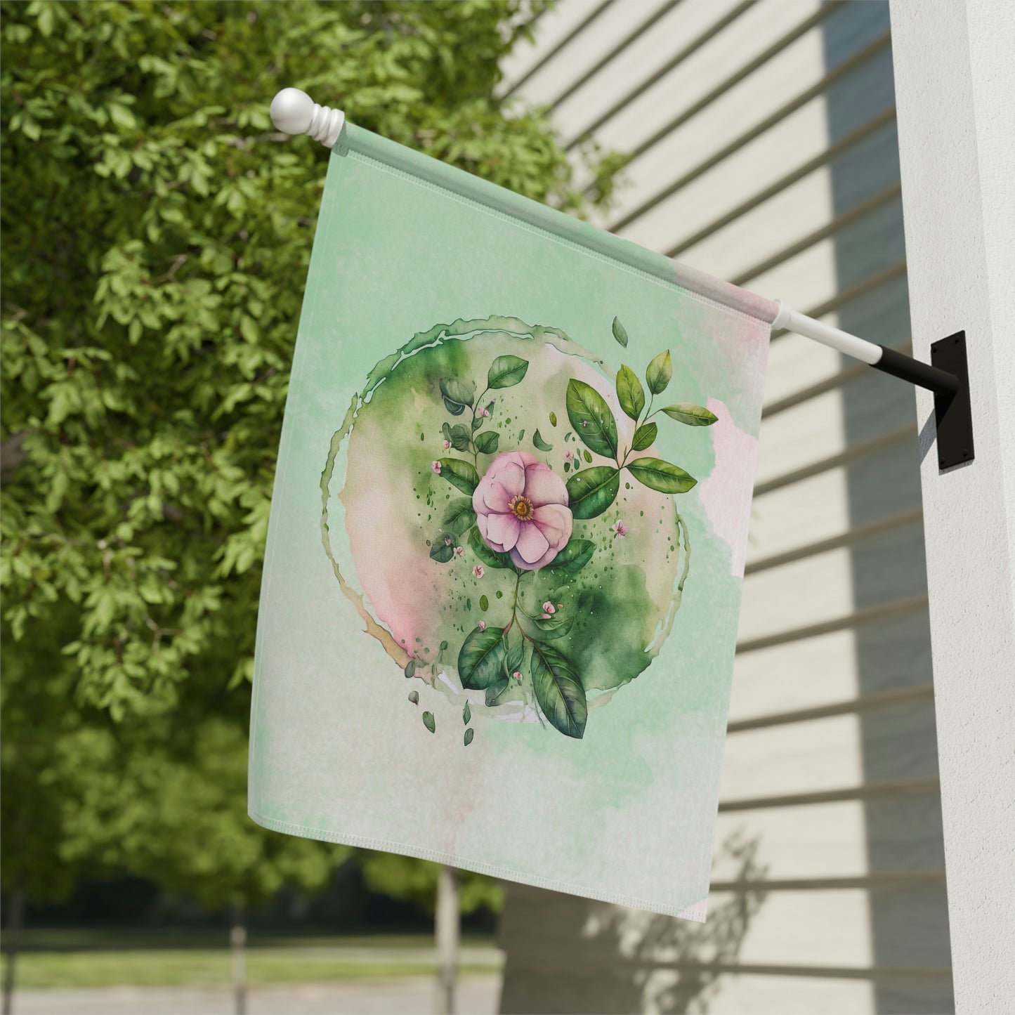 Spring Flower Garden & House Banner