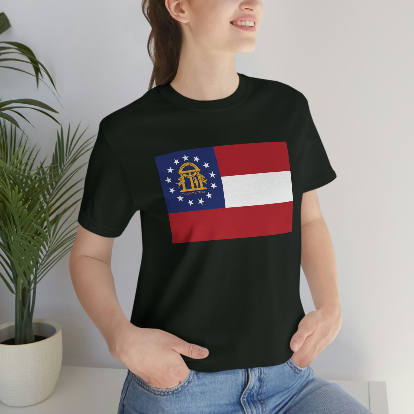 Georgia Flag Unisex Jersey Short Sleeve Tee Tshirt T-shirt