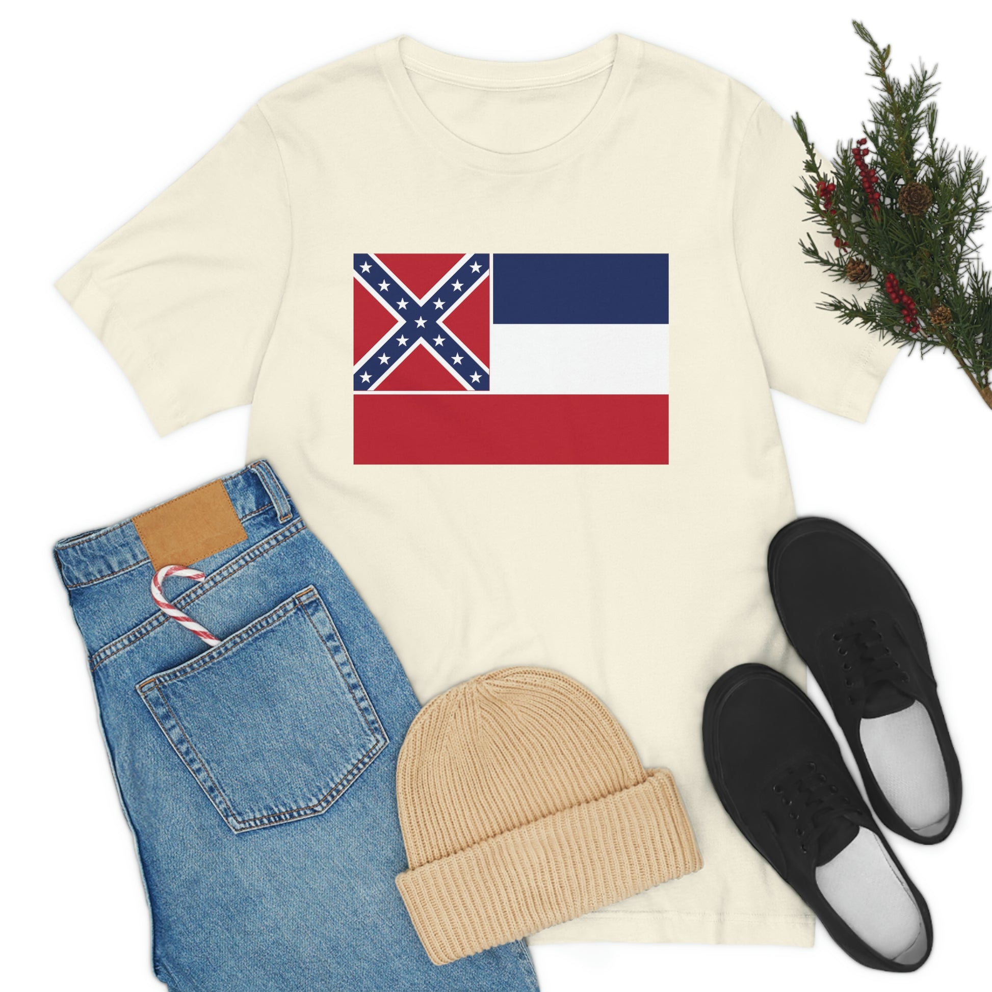 Mississippi Flag Unisex Jersey Short Sleeve Tee Tshirt T-shirt