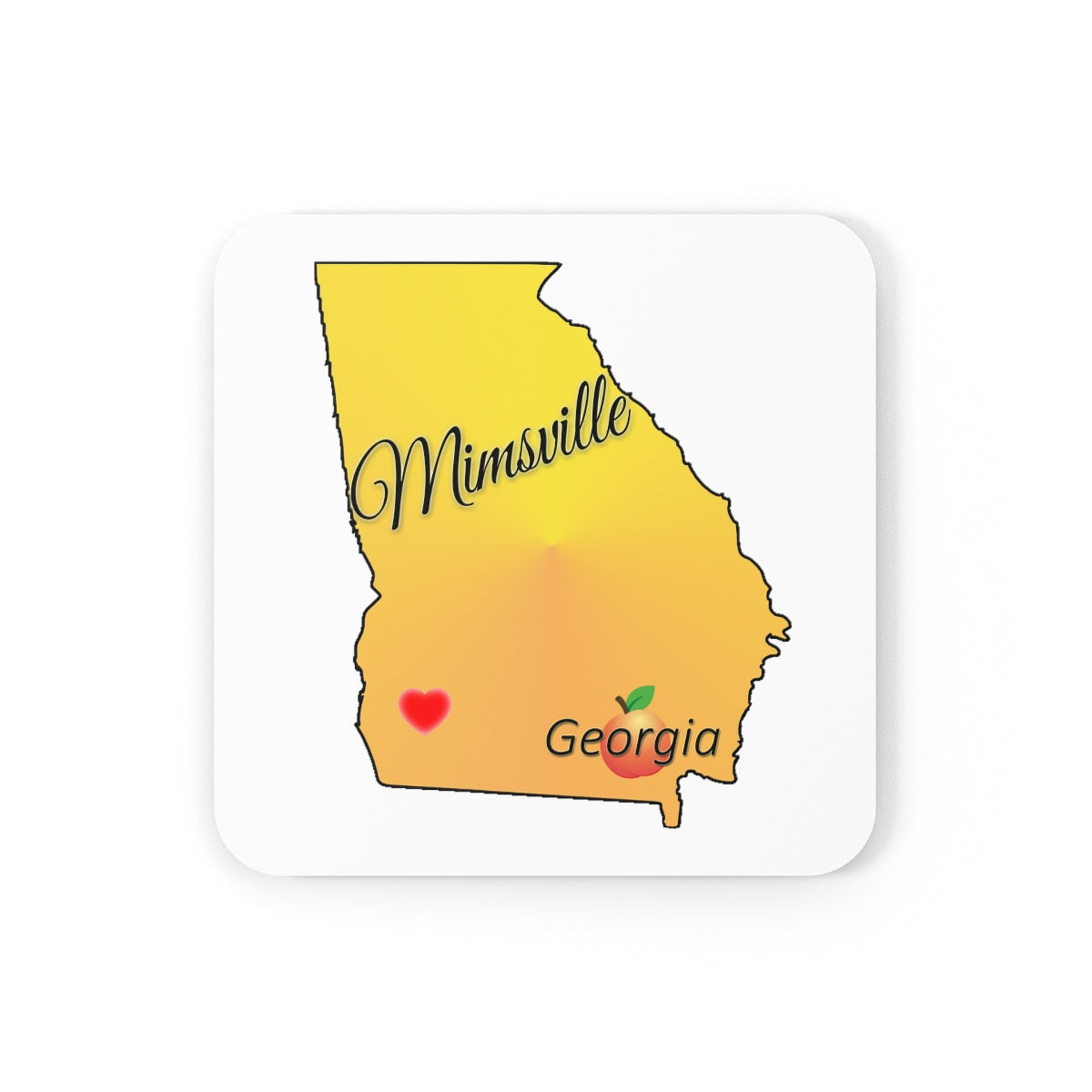 Mimsville Georgia Corkwood Coaster Set