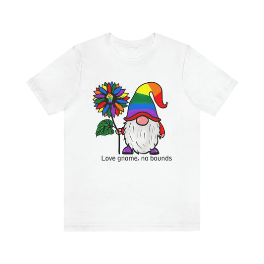 Love Gnomes No Bounds LGBTQIA Print Unisex Jersey Short Sleeve Tee