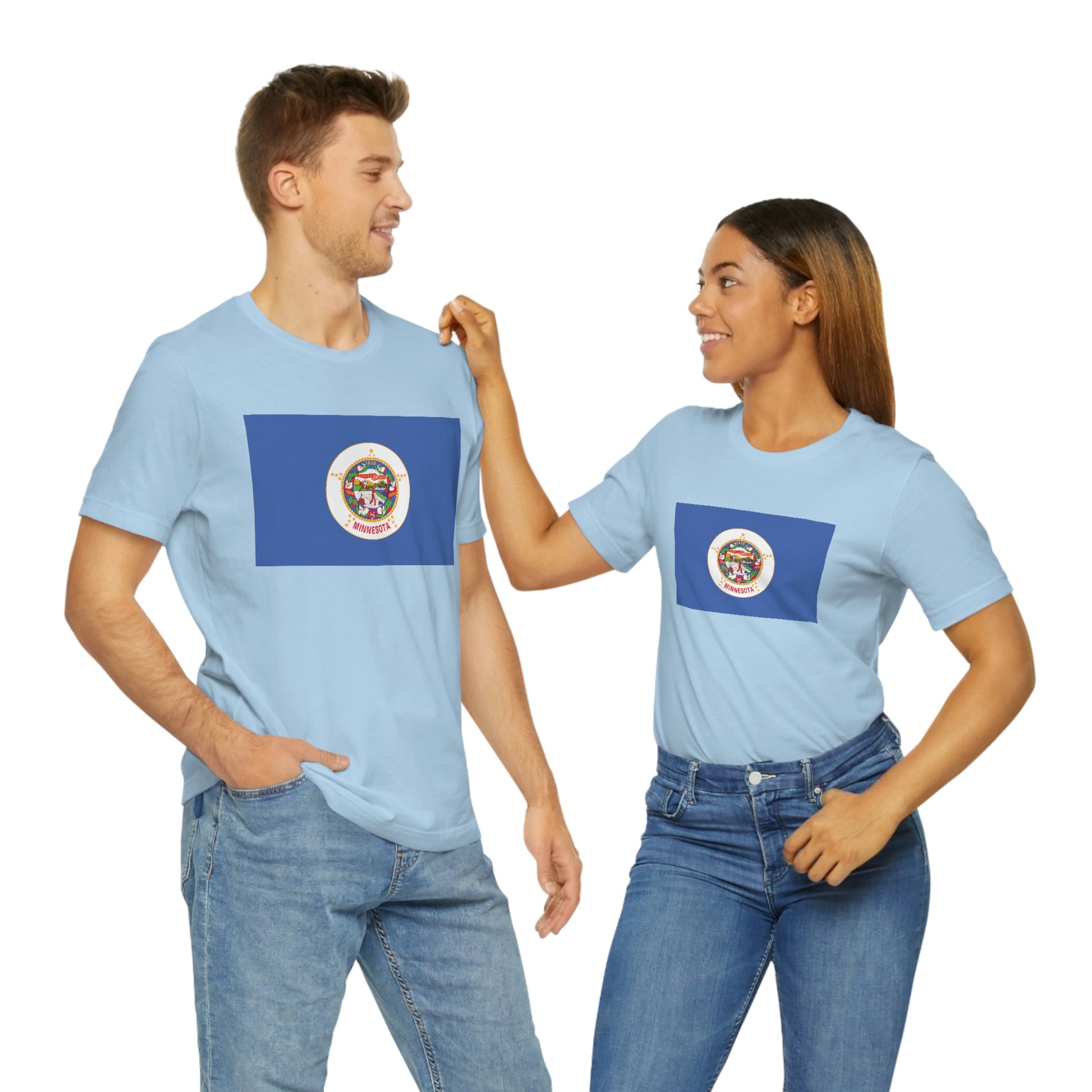 Minnesota Flag Unisex Jersey Short Sleeve Tee Tshirt T-shirt