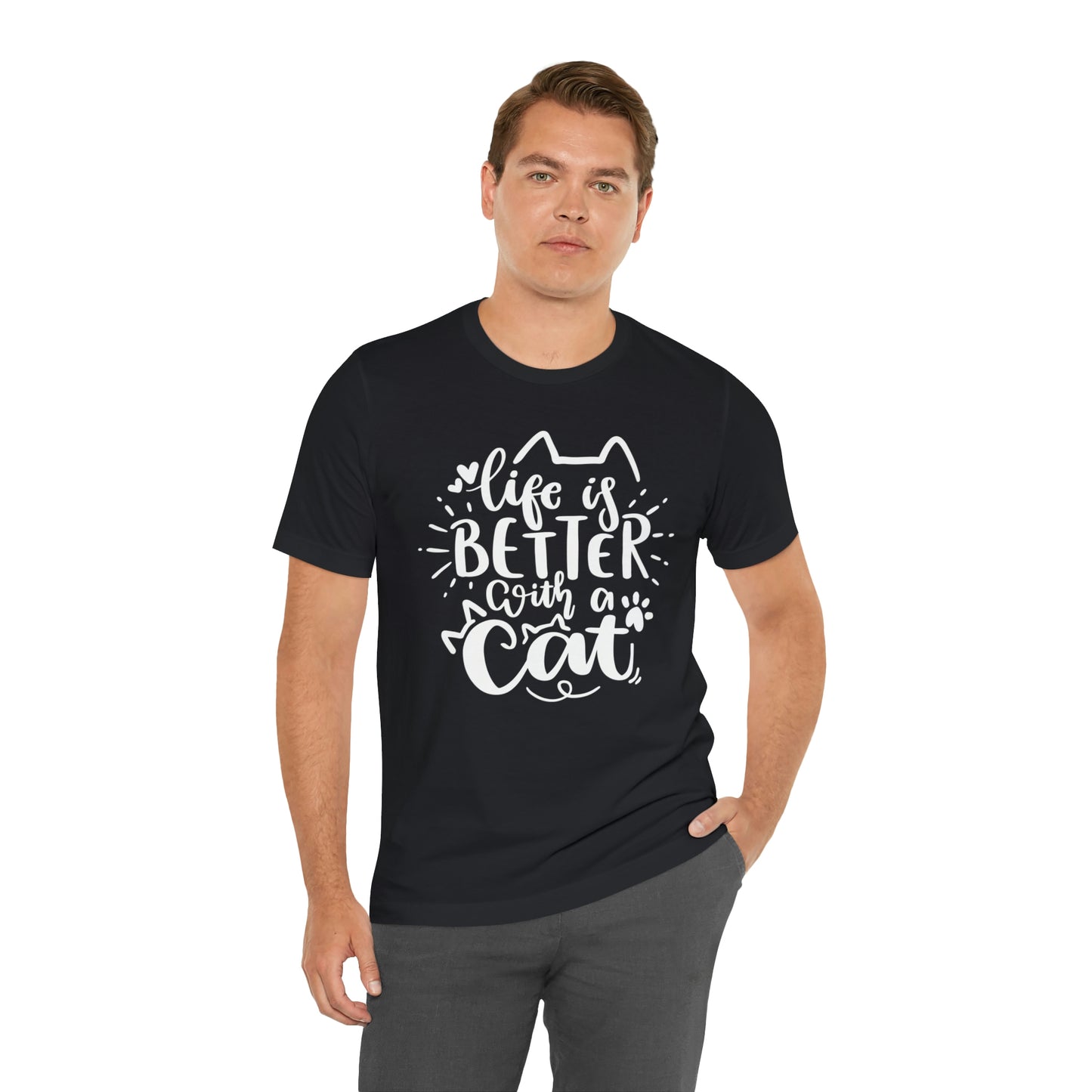 Life is Better With a Cat Short Sleeve T-shirt