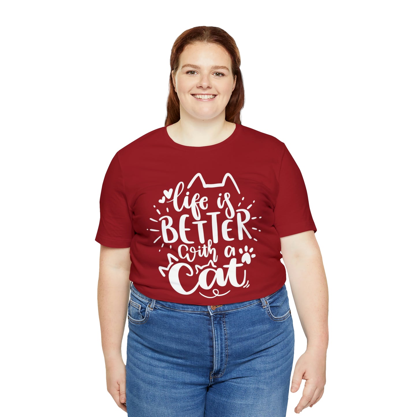 Life is Better With a Cat Short Sleeve T-shirt