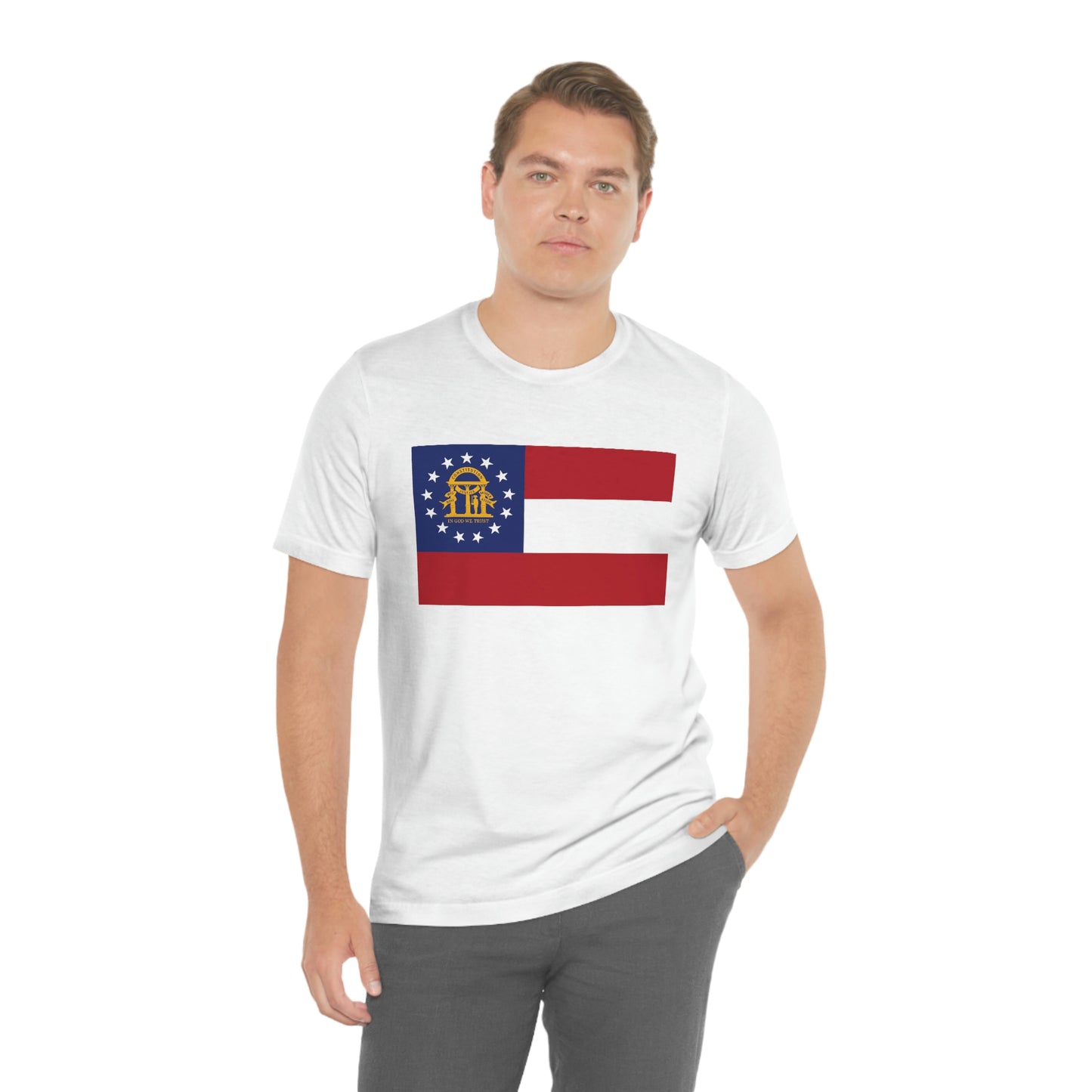 Georgia Flag Unisex Jersey Short Sleeve Tee Tshirt T-shirt